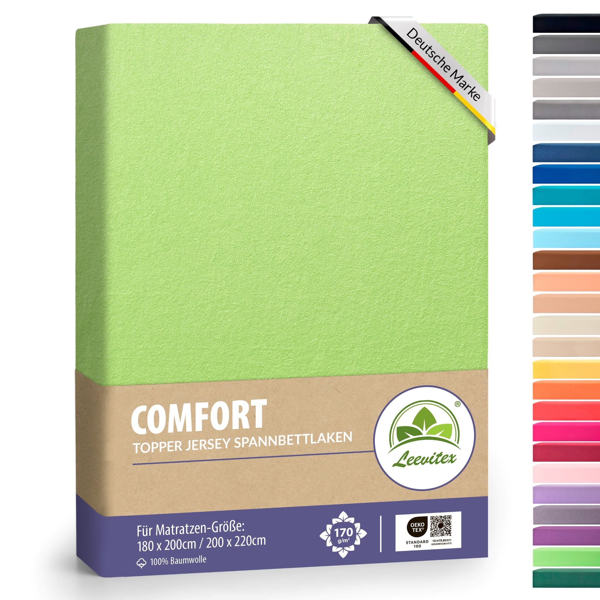 Topper Spannbettlaken 180x200 bis 200x200 / 220 cm