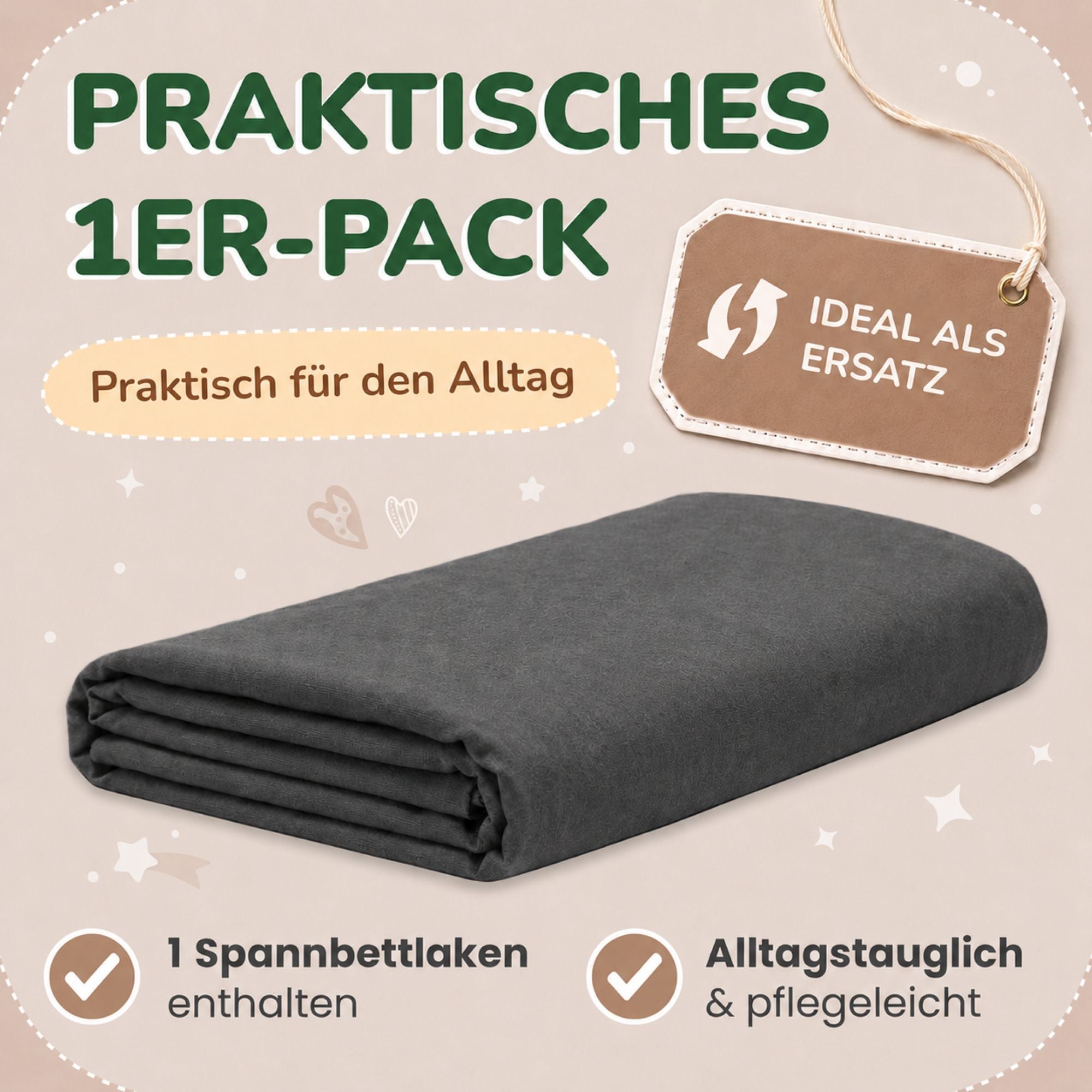 Kinder Spannbettlaken 70 x 140 cm von Leevitex im 1er Pack – 100% Jersey-Baumwolle,