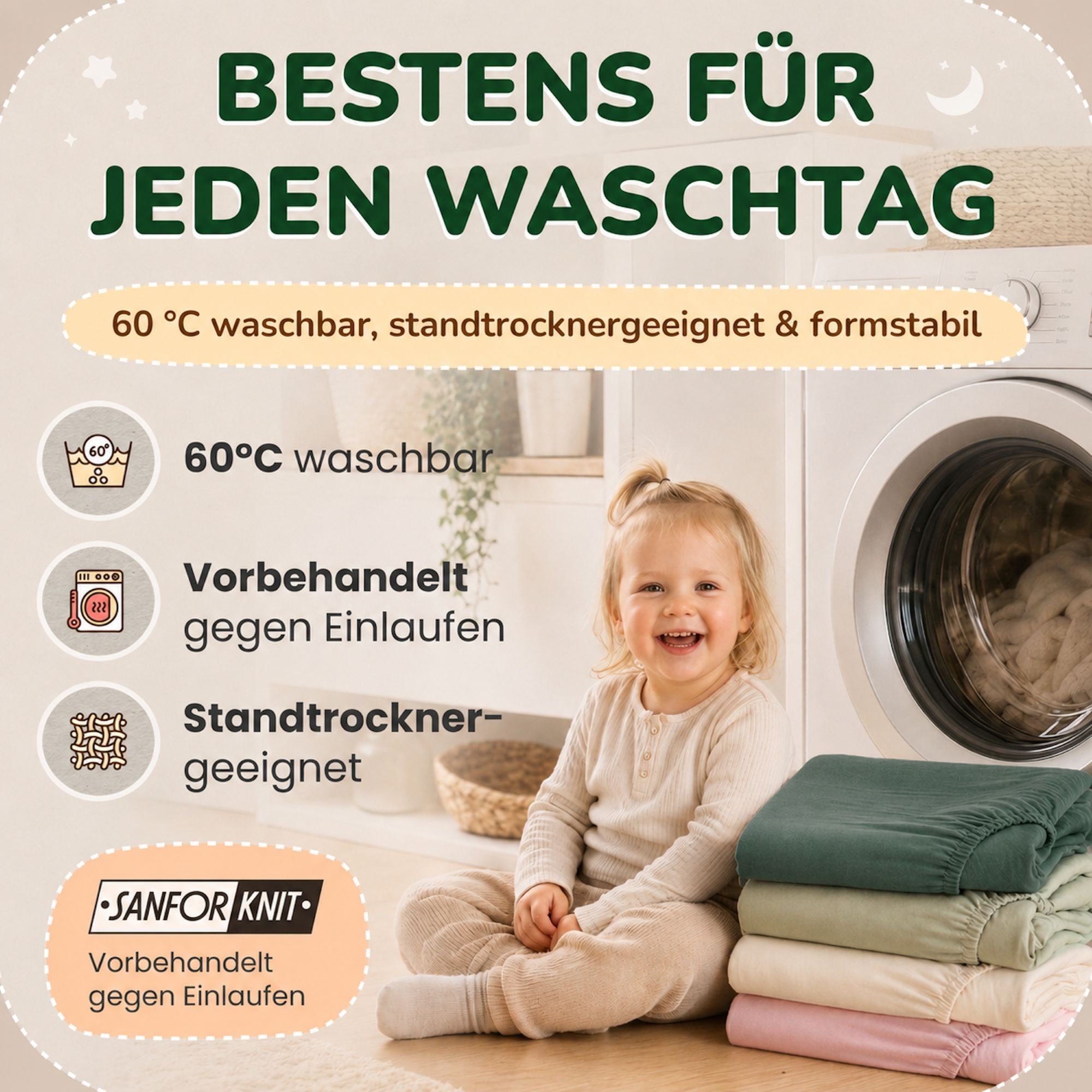 Kinderspannbettlaken von Leevitex im 2er Pack – 100% Jersey-Baumwolle, 70 x 140 cm