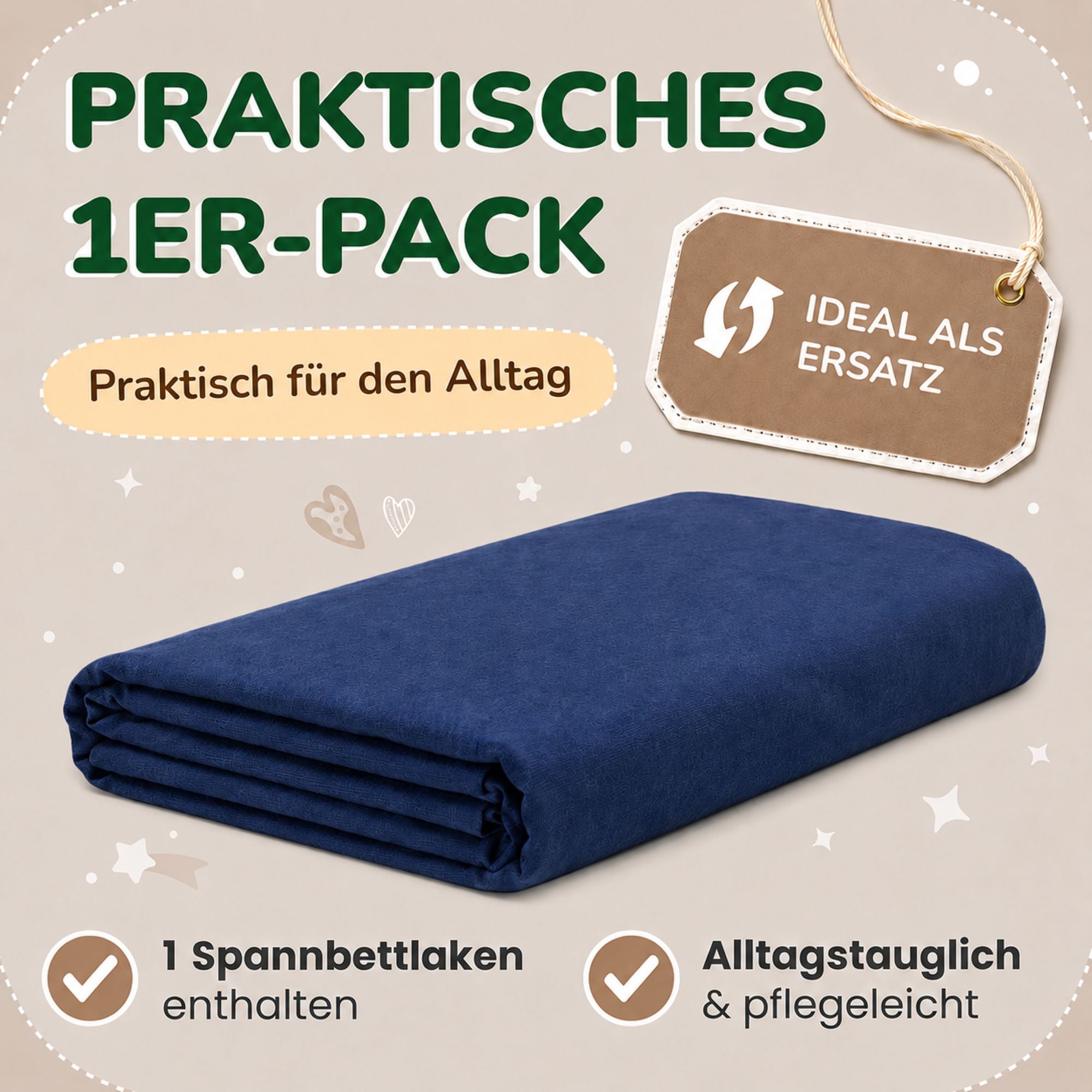 Kinder Spannbettlaken 70 x 140 cm von Leevitex im 1er Pack – 100% Jersey-Baumwolle,