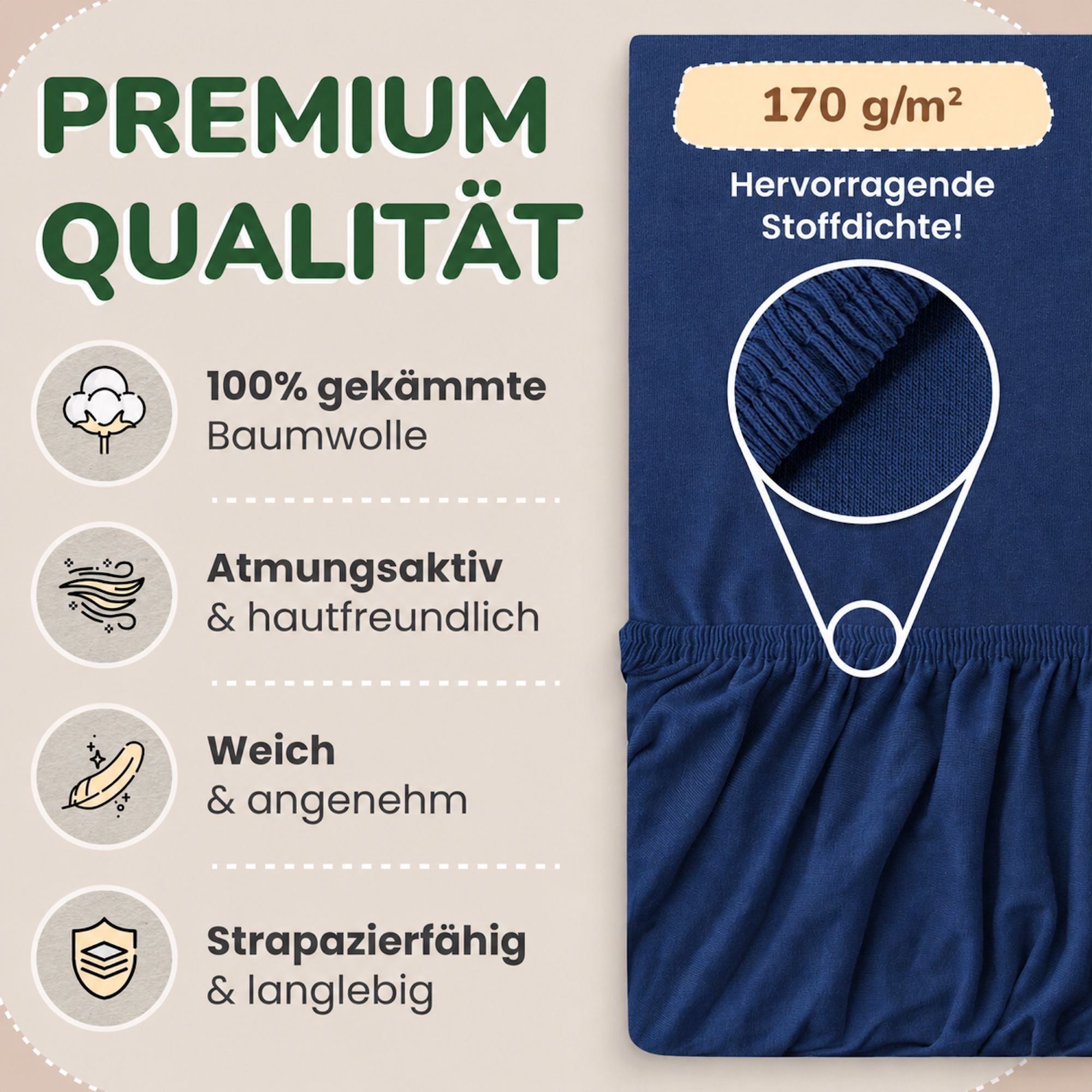 Kinderspannbettlaken von Leevitex im 2er Pack – 100% Jersey-Baumwolle, 70 x 140 cm
