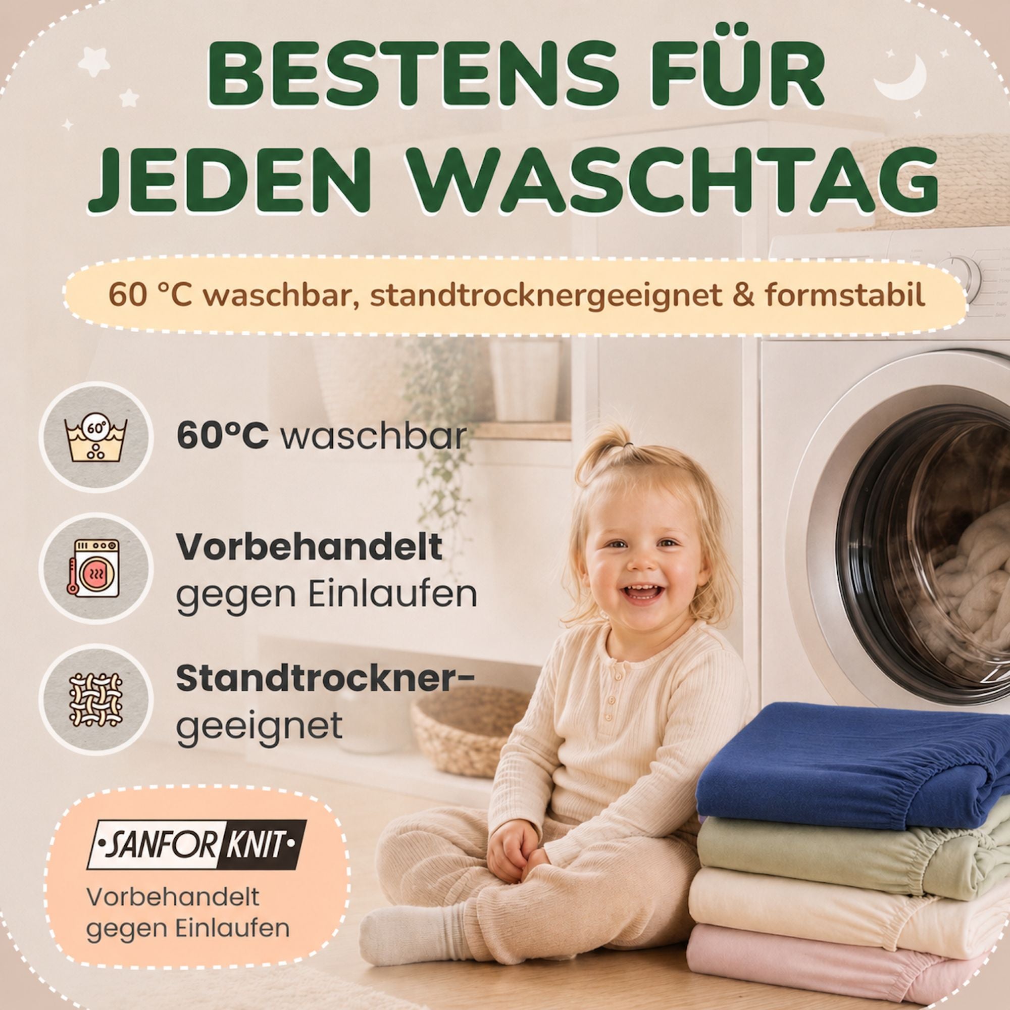 Kinderspannbettlaken von Leevitex im 2er Pack – 100% Jersey-Baumwolle, 70 x 140 cm
