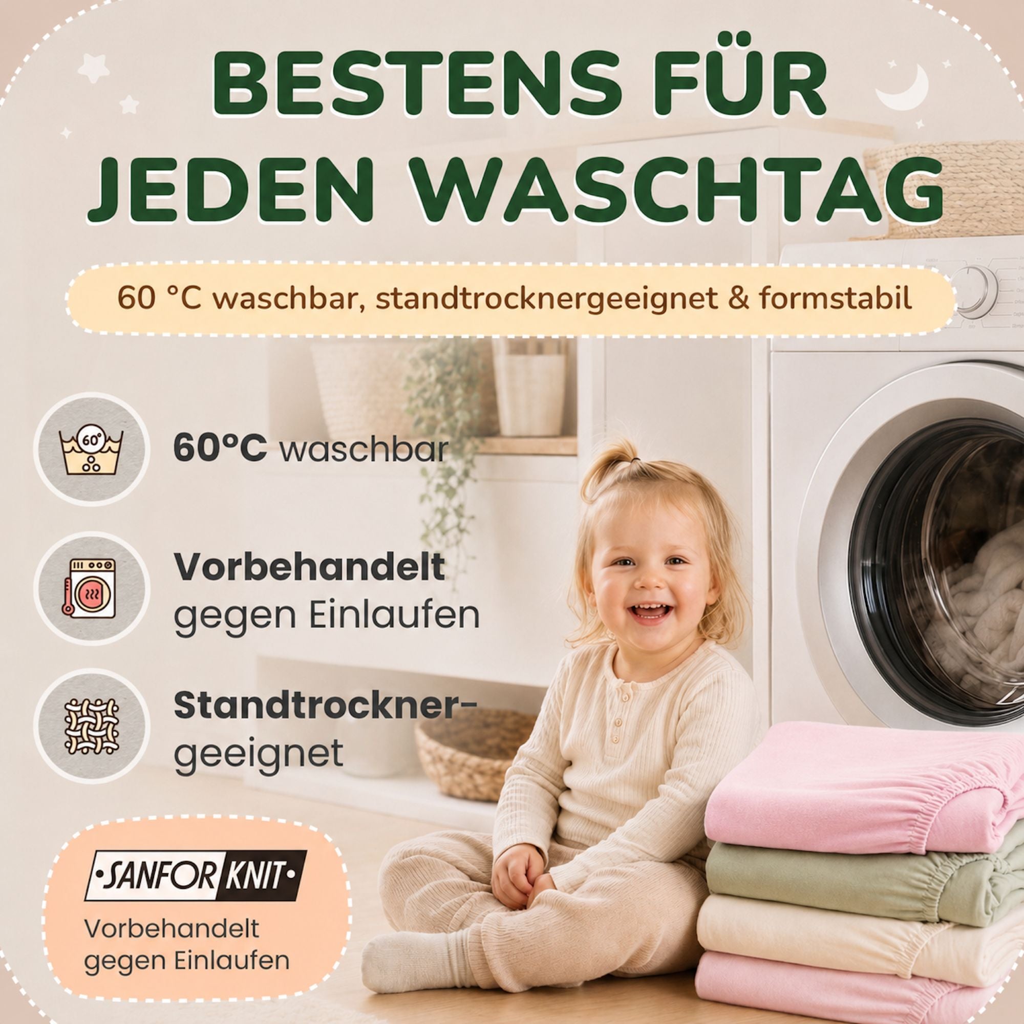 Kinderspannbettlaken von Leevitex im 2er Pack – 100% Jersey-Baumwolle, 70 x 140 cm