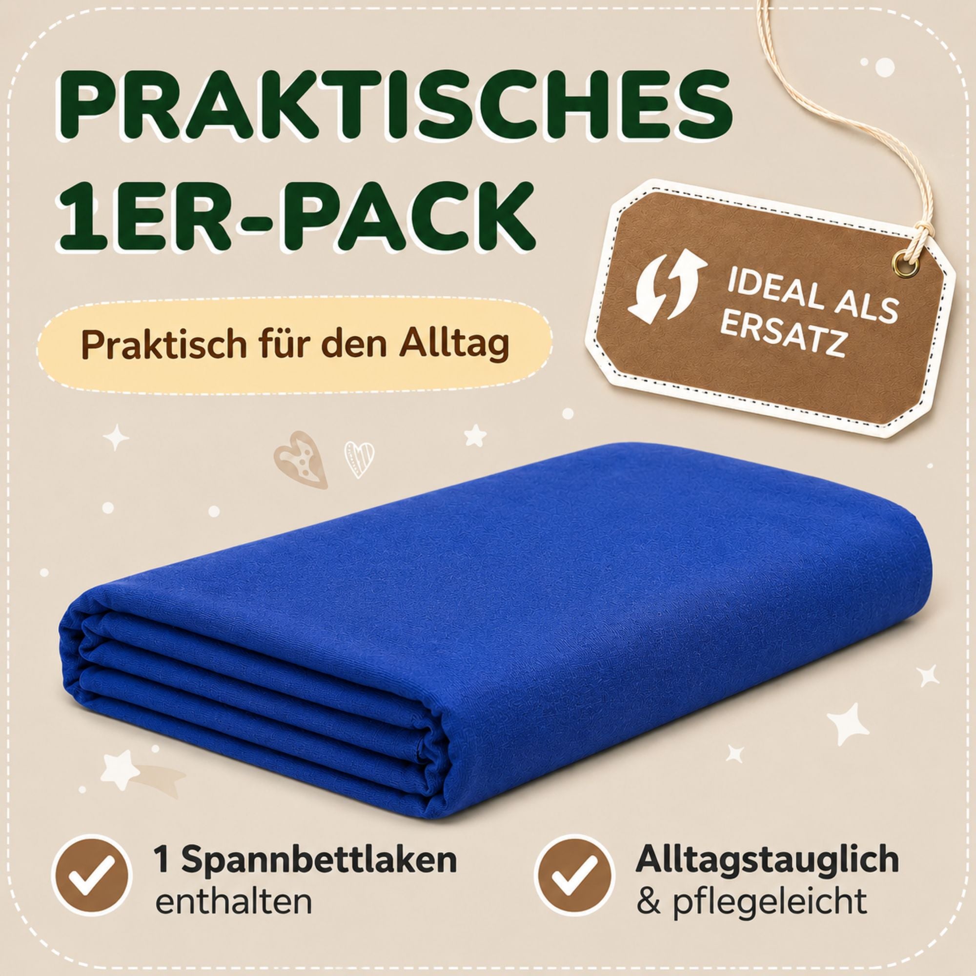 Kinder Spannbettlaken 70 x 140 cm von Leevitex im 1er Pack – 100% Jersey-Baumwolle,