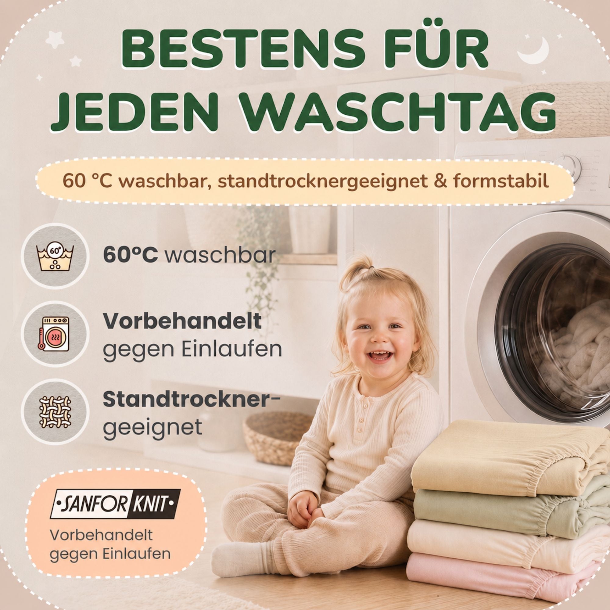 Kinderspannbettlaken von Leevitex im 2er Pack – 100% Jersey-Baumwolle, 70 x 140 cm