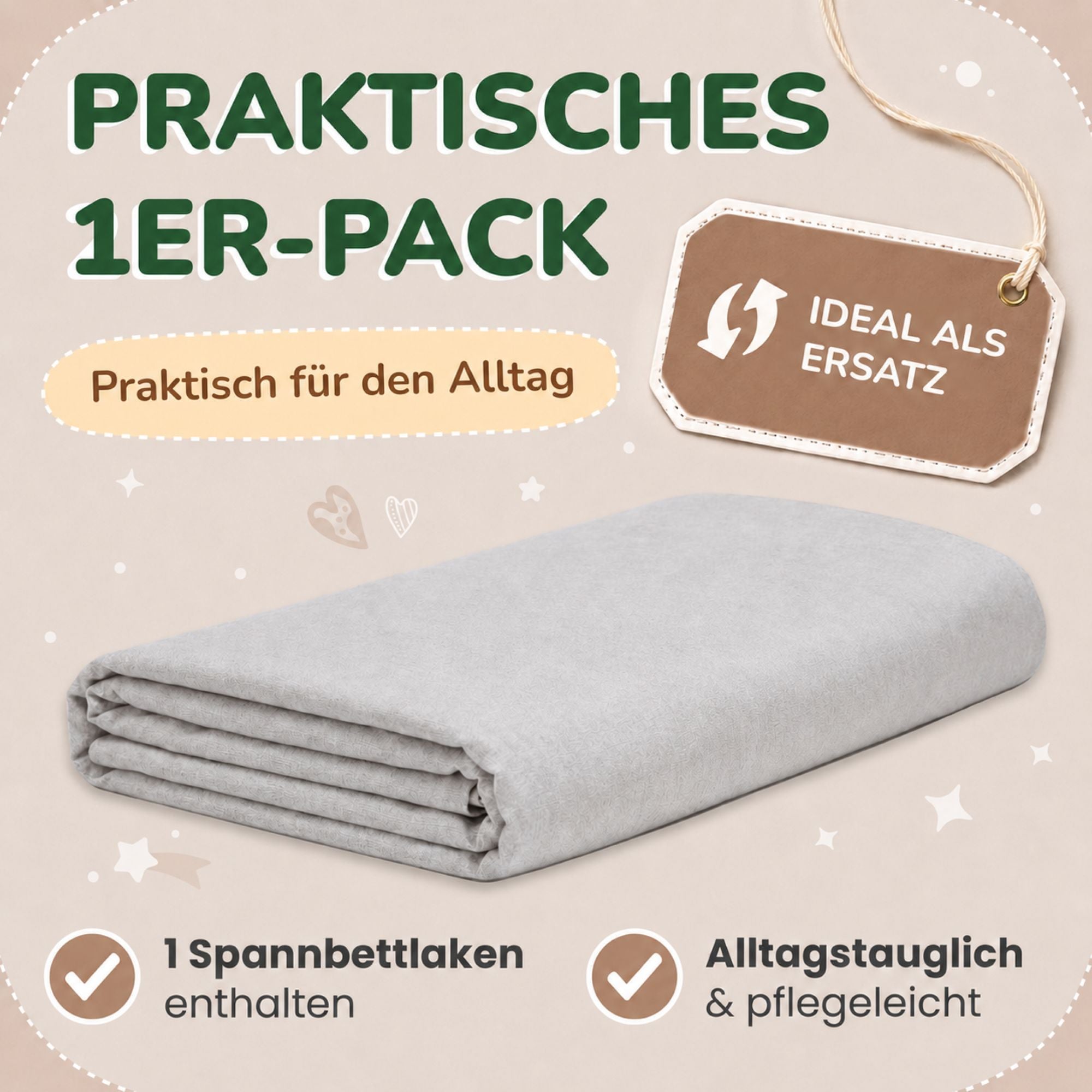 Kinder Spannbettlaken 70 x 140 cm von Leevitex im 1er Pack – 100% Jersey-Baumwolle,