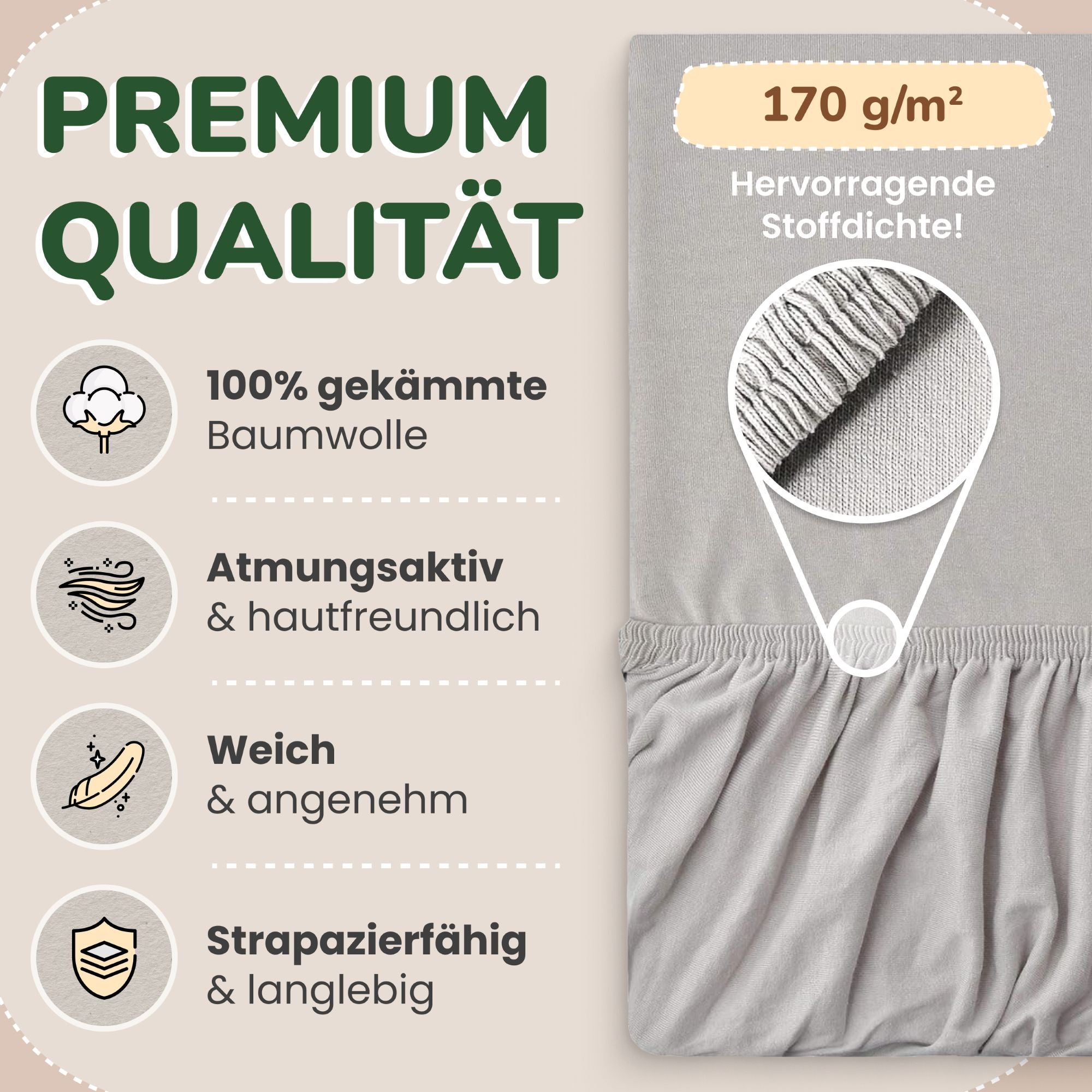 Kinderspannbettlaken von Leevitex im 2er Pack – 100% Jersey-Baumwolle, 70 x 140 cm