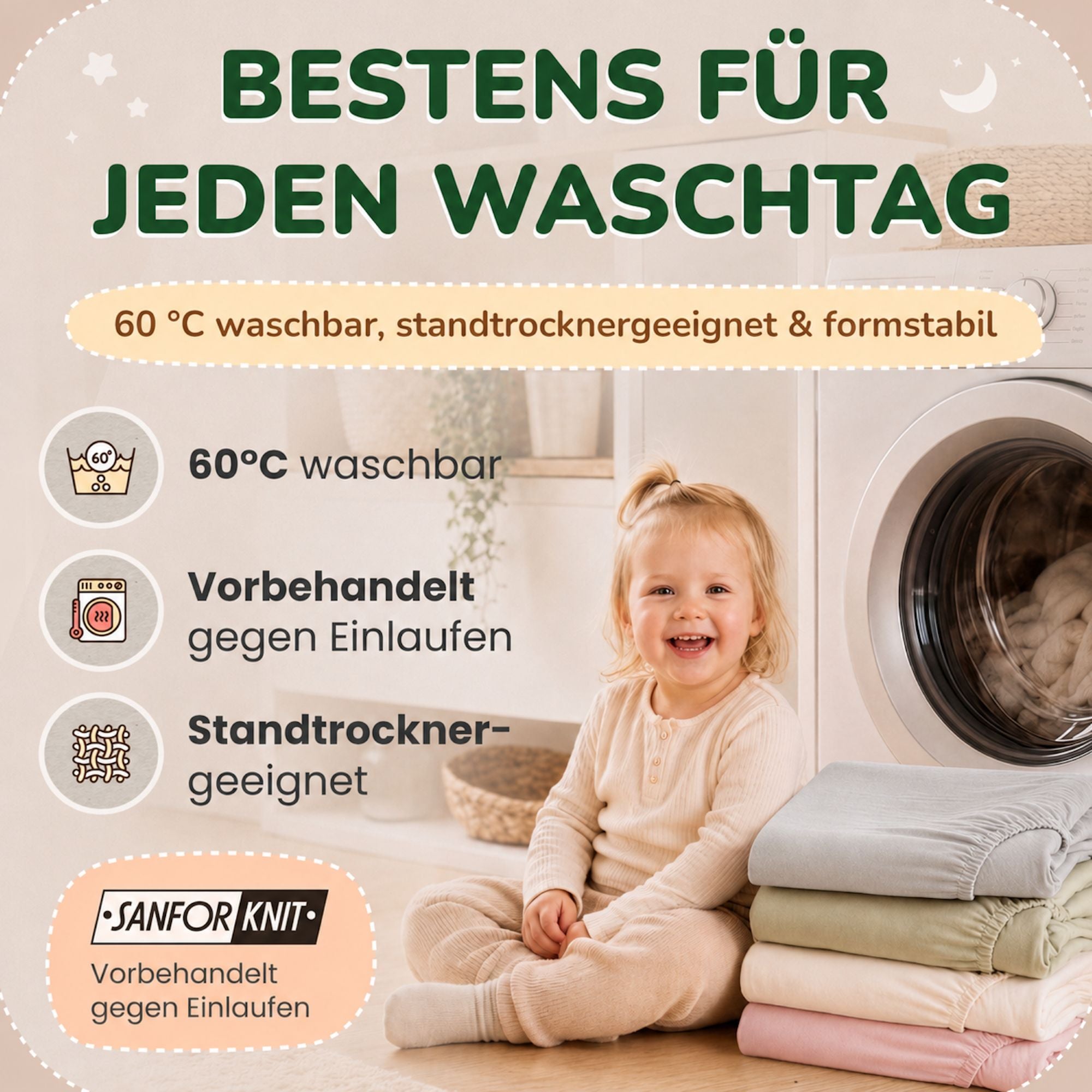 Kinderspannbettlaken von Leevitex im 2er Pack – 100% Jersey-Baumwolle, 70 x 140 cm