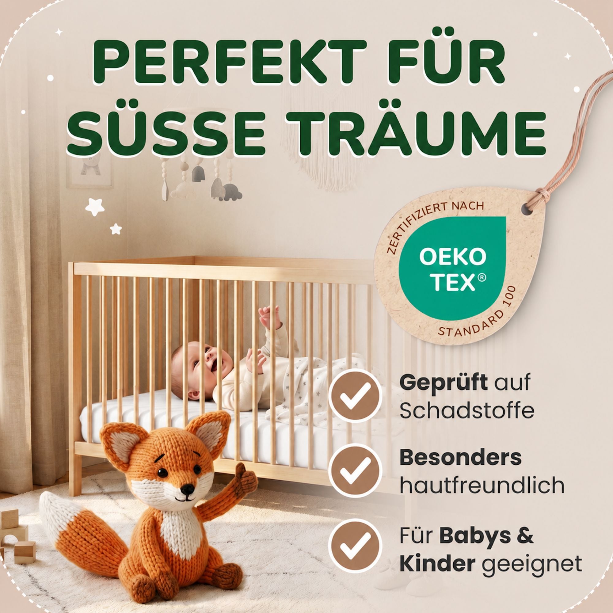 Kinderspannbettlaken von Leevitex im 2er Pack – 100% Jersey-Baumwolle, 70 x 140 cm