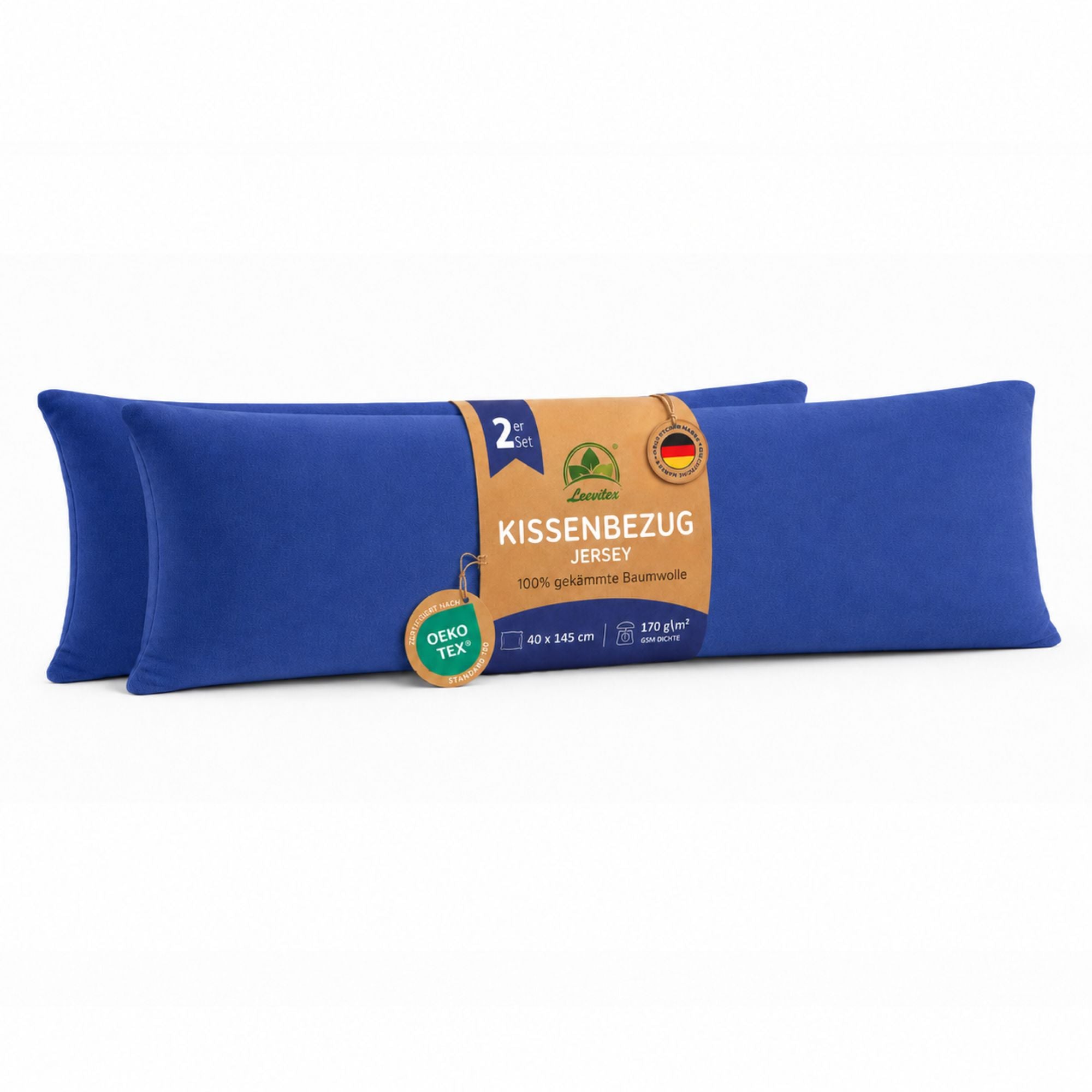 Kissenbezüge 2er Set 40x145 cm - 100% Baumwolle, stilvoll und gemütlich