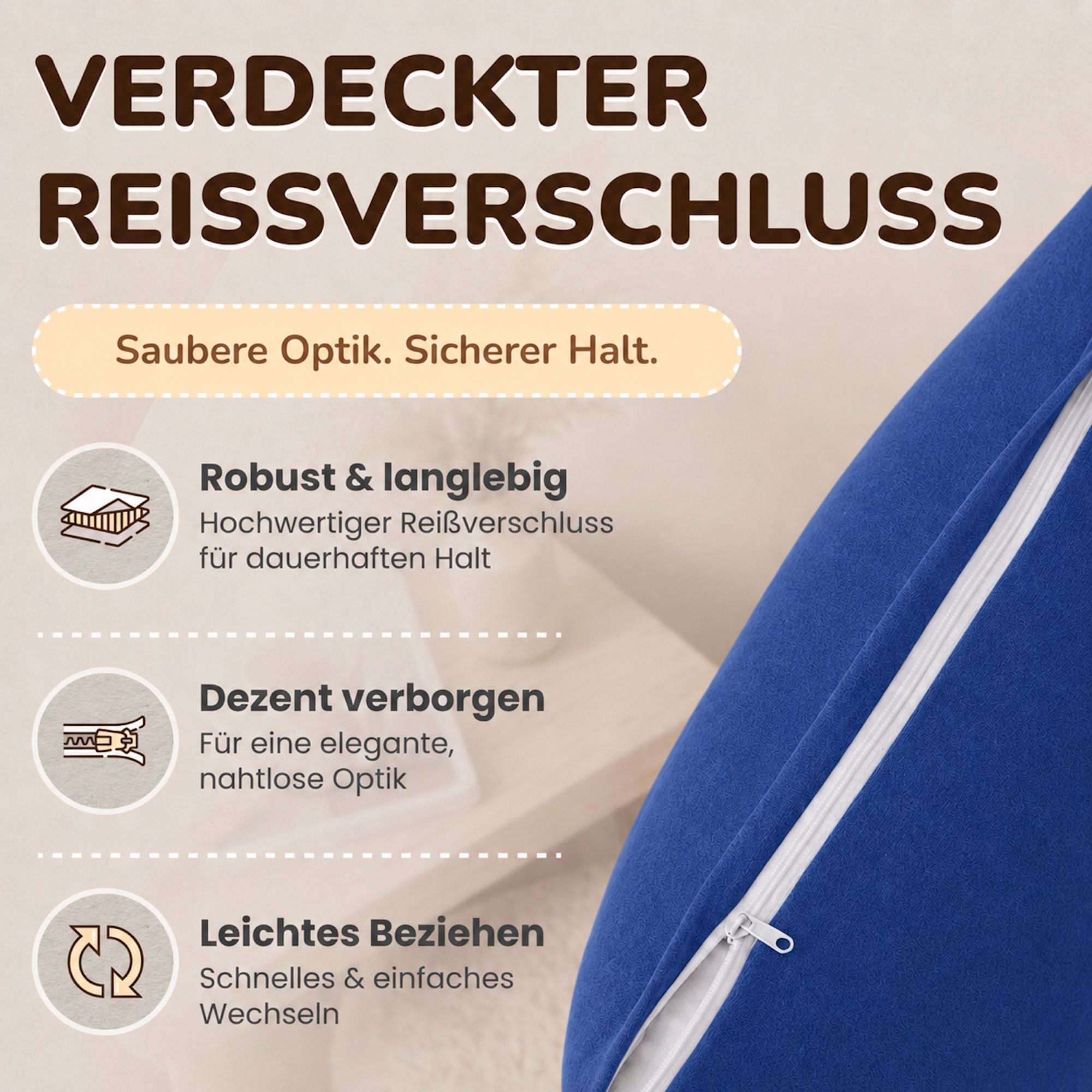 Kissenbezüge 2er Set 40x60 cm - 100% Baumwolle, stilvoll und gemütlich