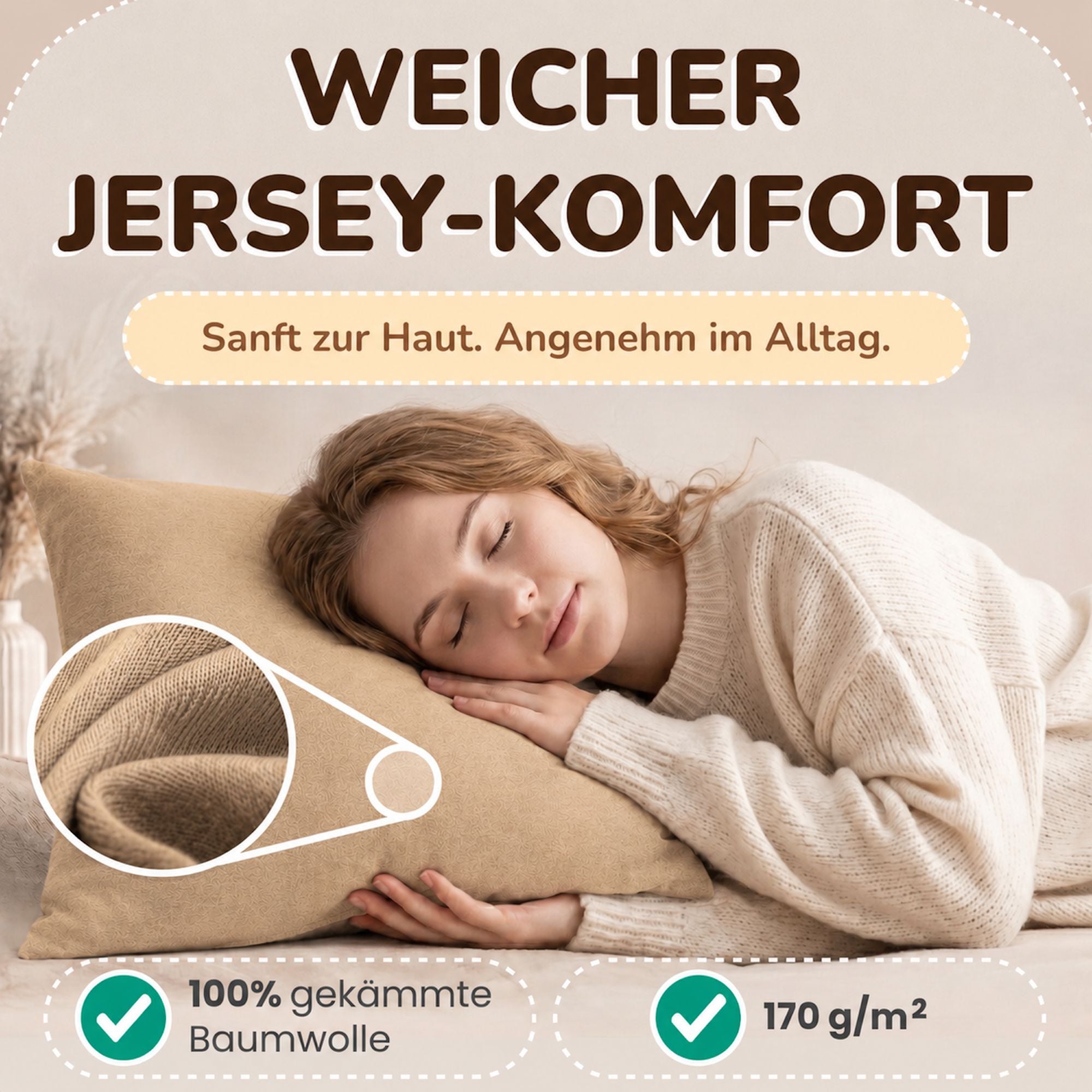 Kissenbezüge 2er Set 40x40 cm - 100% Baumwolle, stilvoll und gemütlich