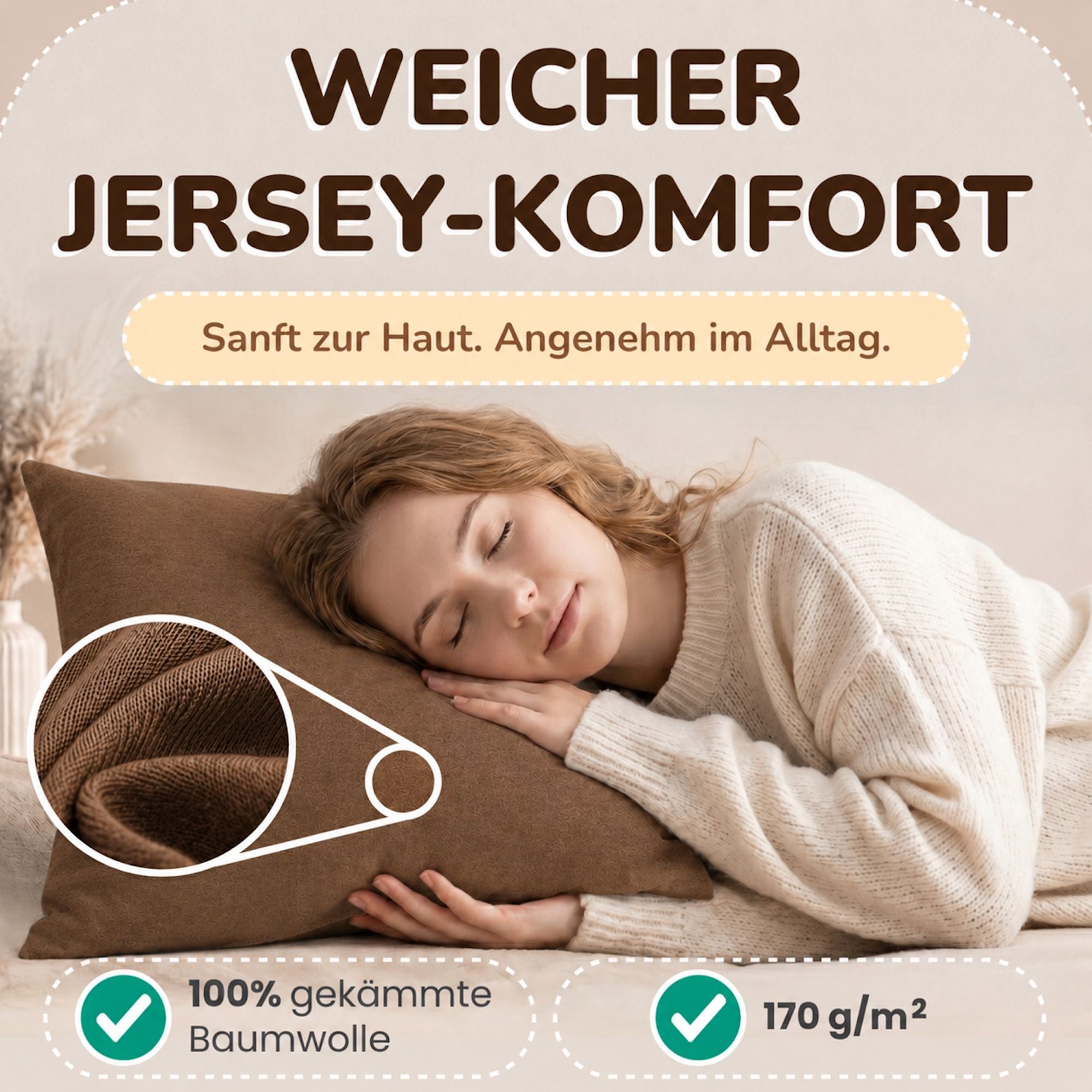 Kissenbezüge 2er Set 40x60 cm - 100% Baumwolle, stilvoll und gemütlich