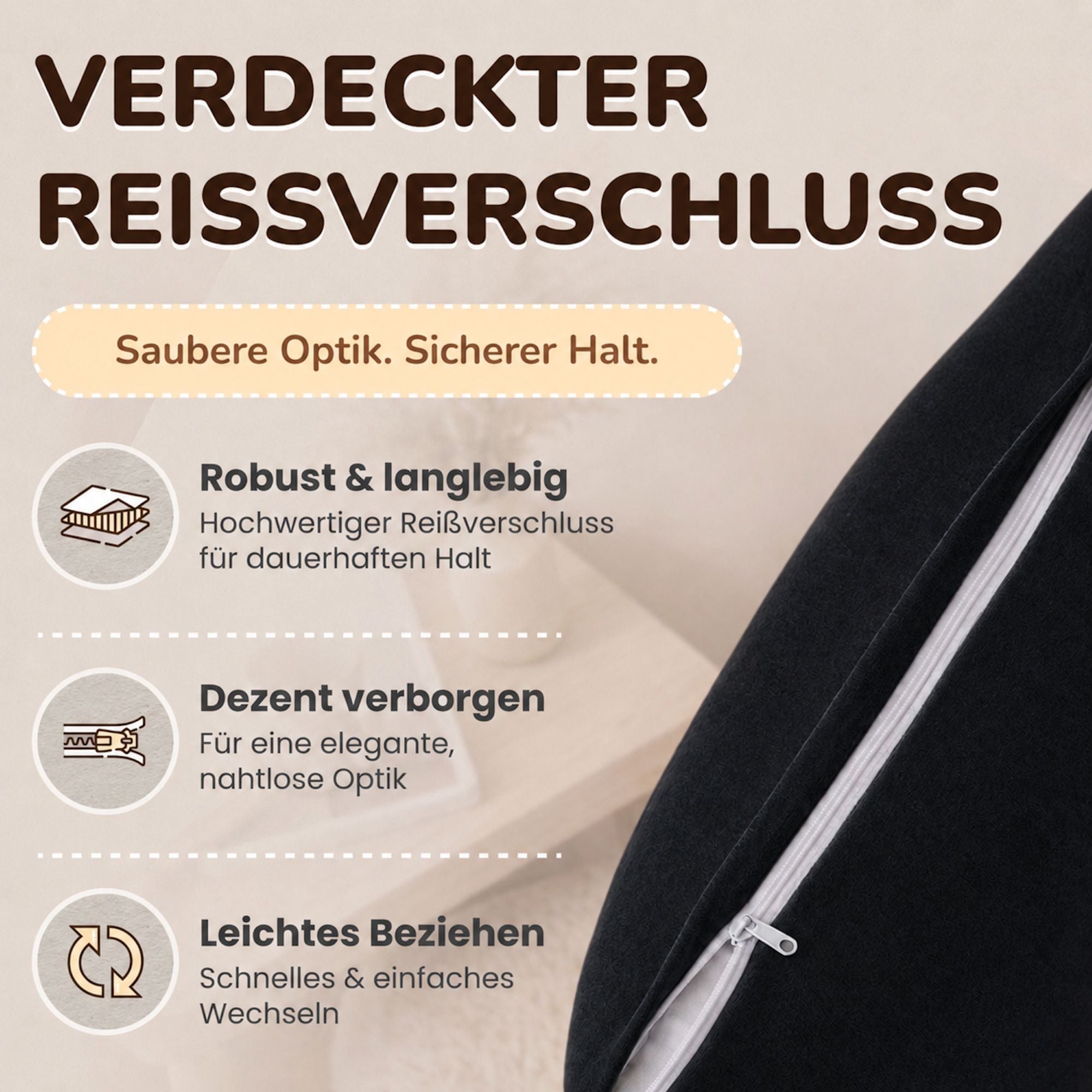 Kissenbezüge 2er Set 40x60 cm - 100% Baumwolle, stilvoll und gemütlich