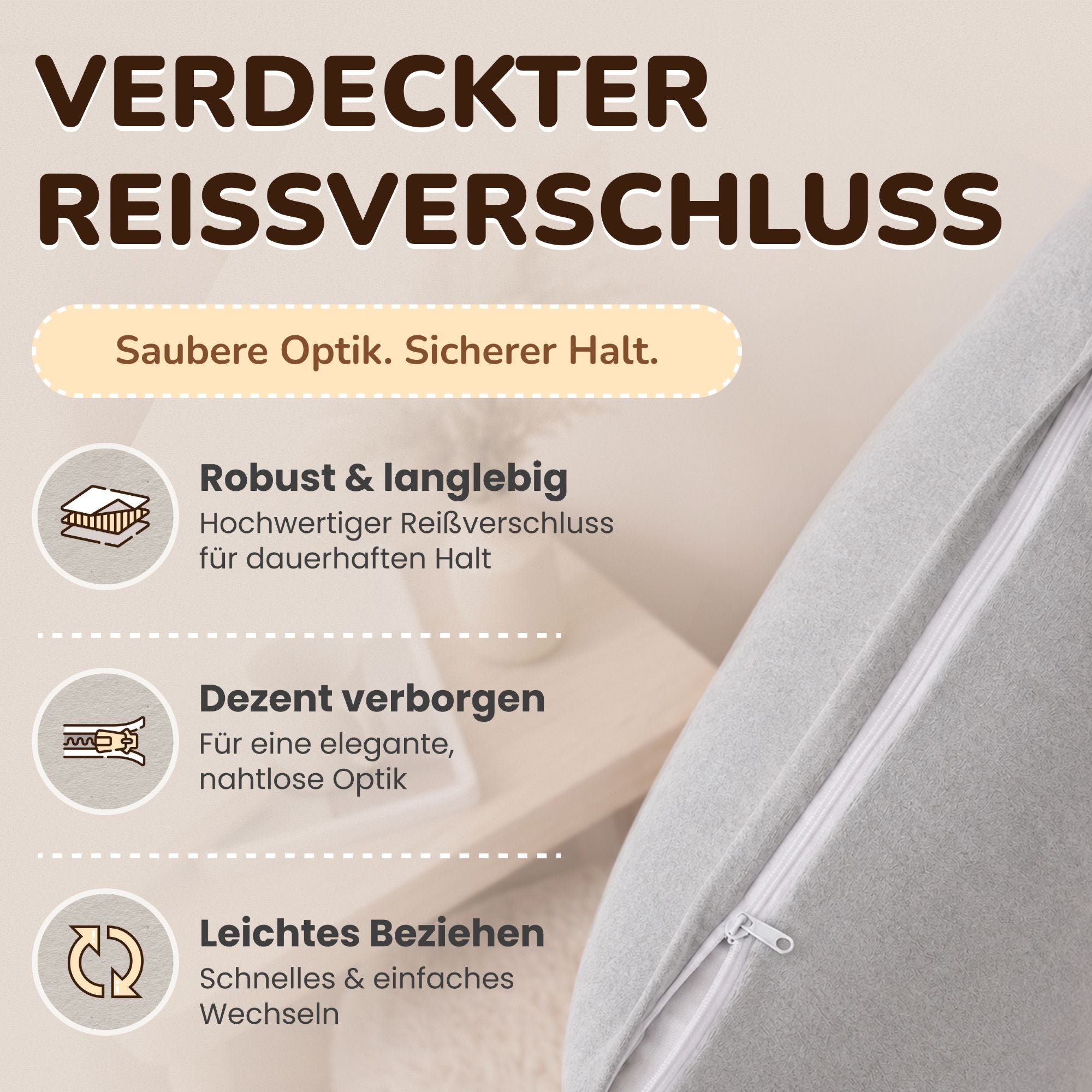 Kissenbezüge 2er Set 40x60 cm - 100% Baumwolle, stilvoll und gemütlich