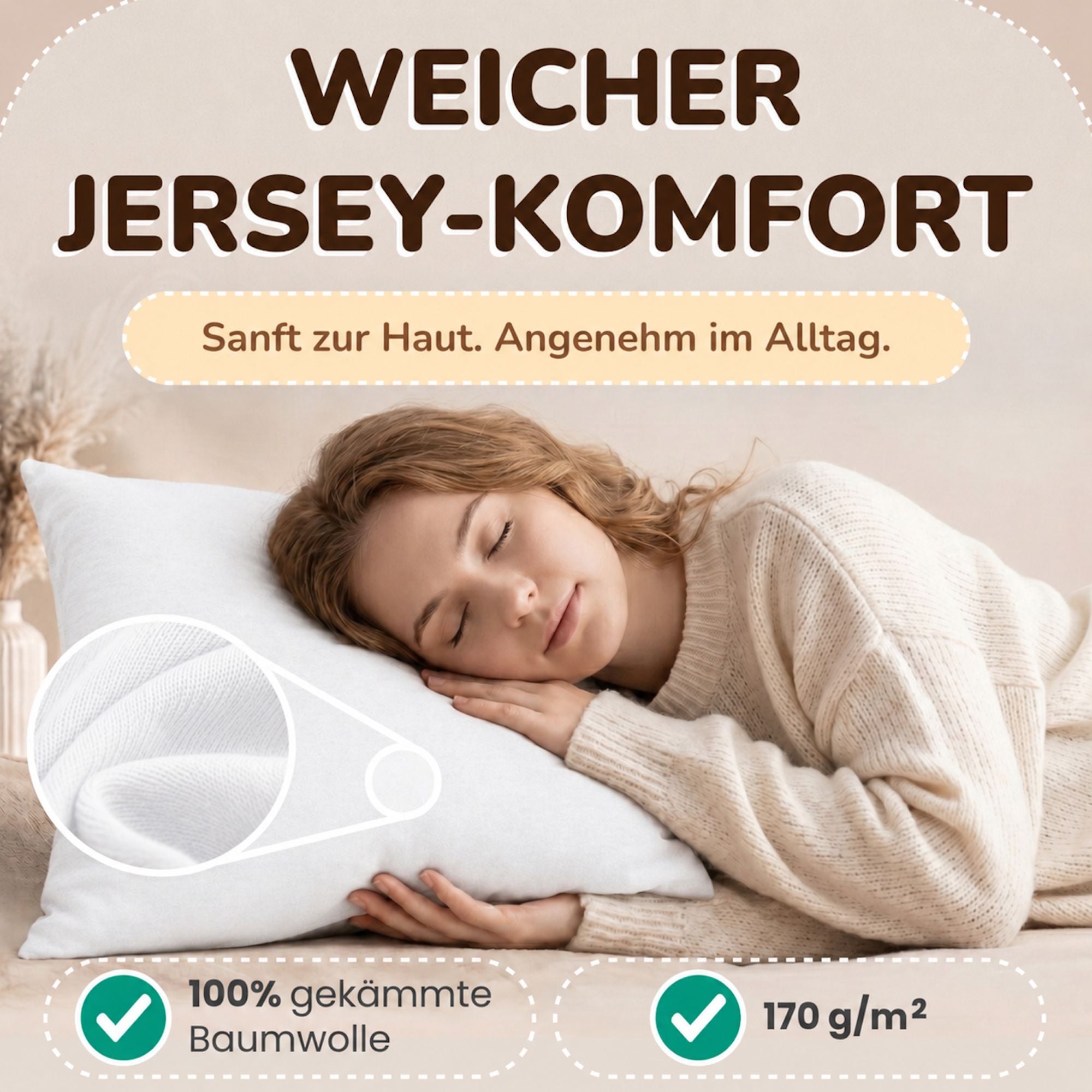 Kissenbezüge 2er Set 40x60 cm - 100% Baumwolle, stilvoll und gemütlich