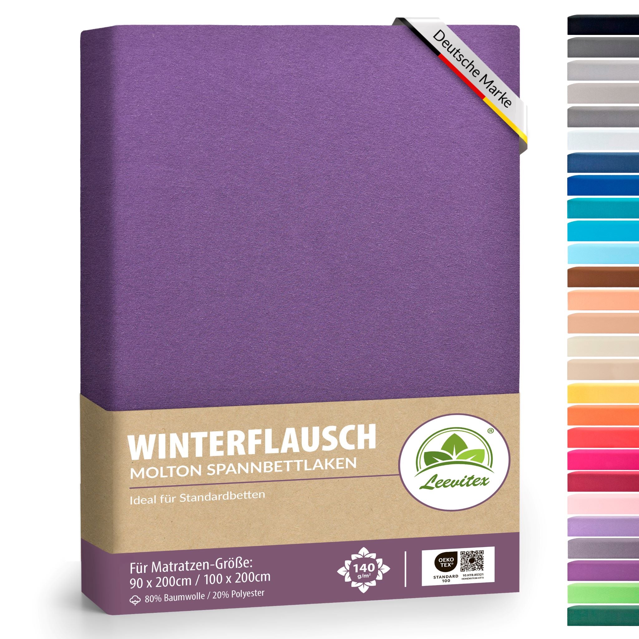Winterspannbettlaken für 90x200 bis 100x200 cm