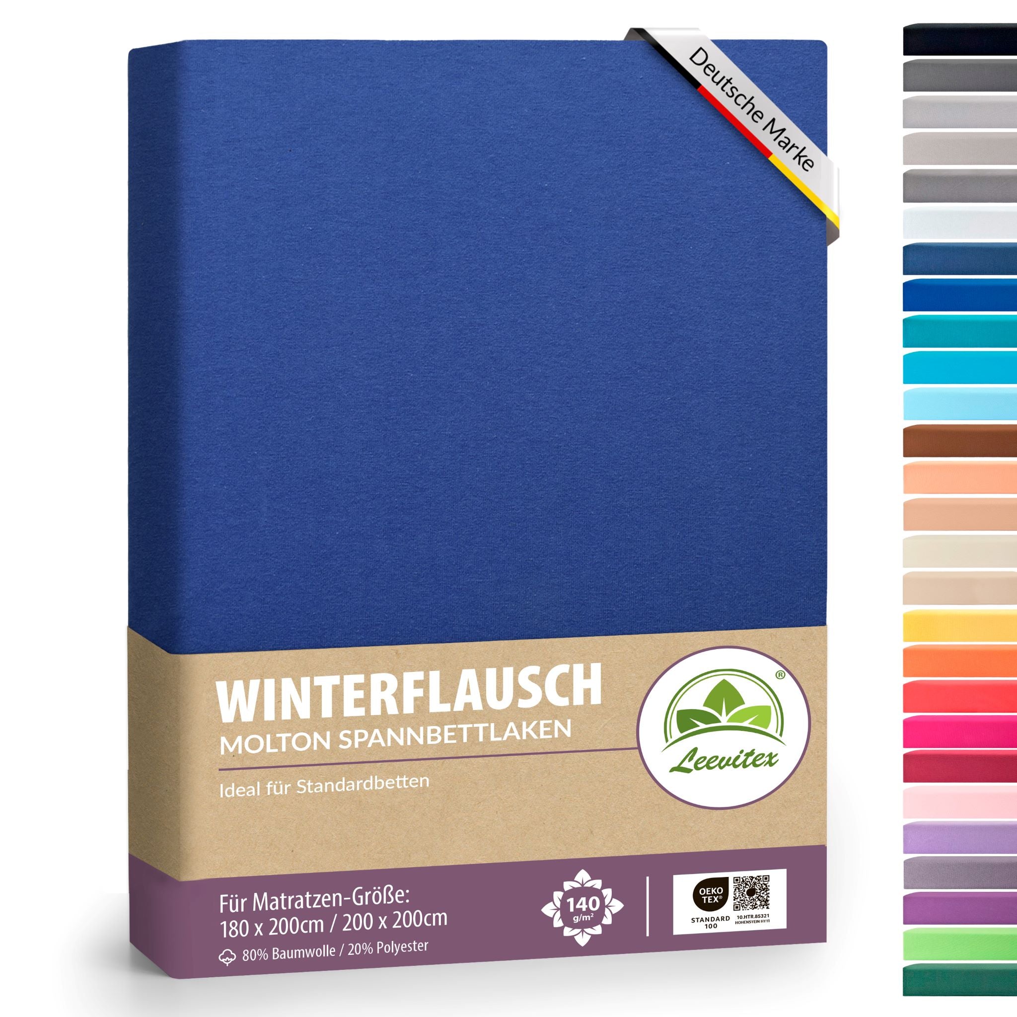 Winterspannbettlaken für 180x200 bis 200x200 cm