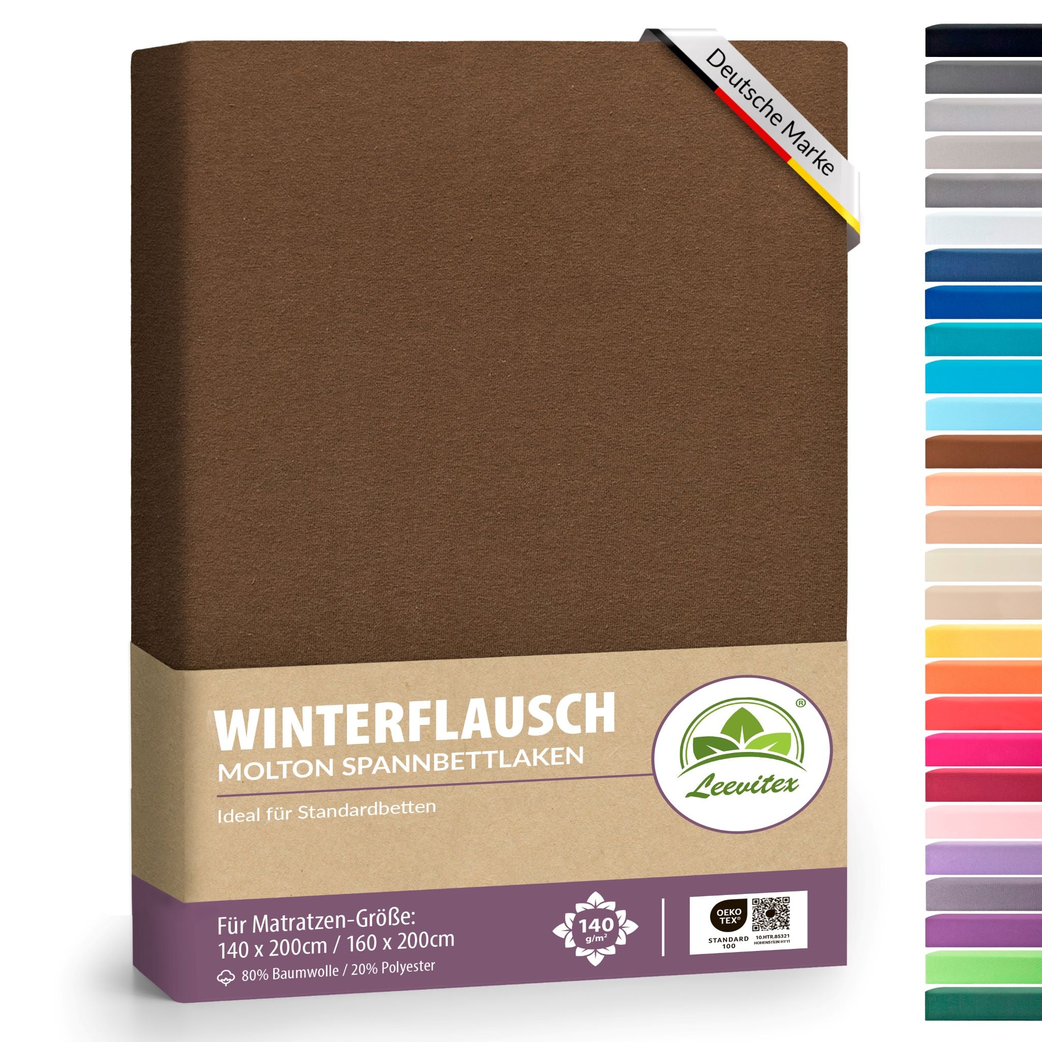 Winterspannbettlaken für 140x200 bis 160x200 cm