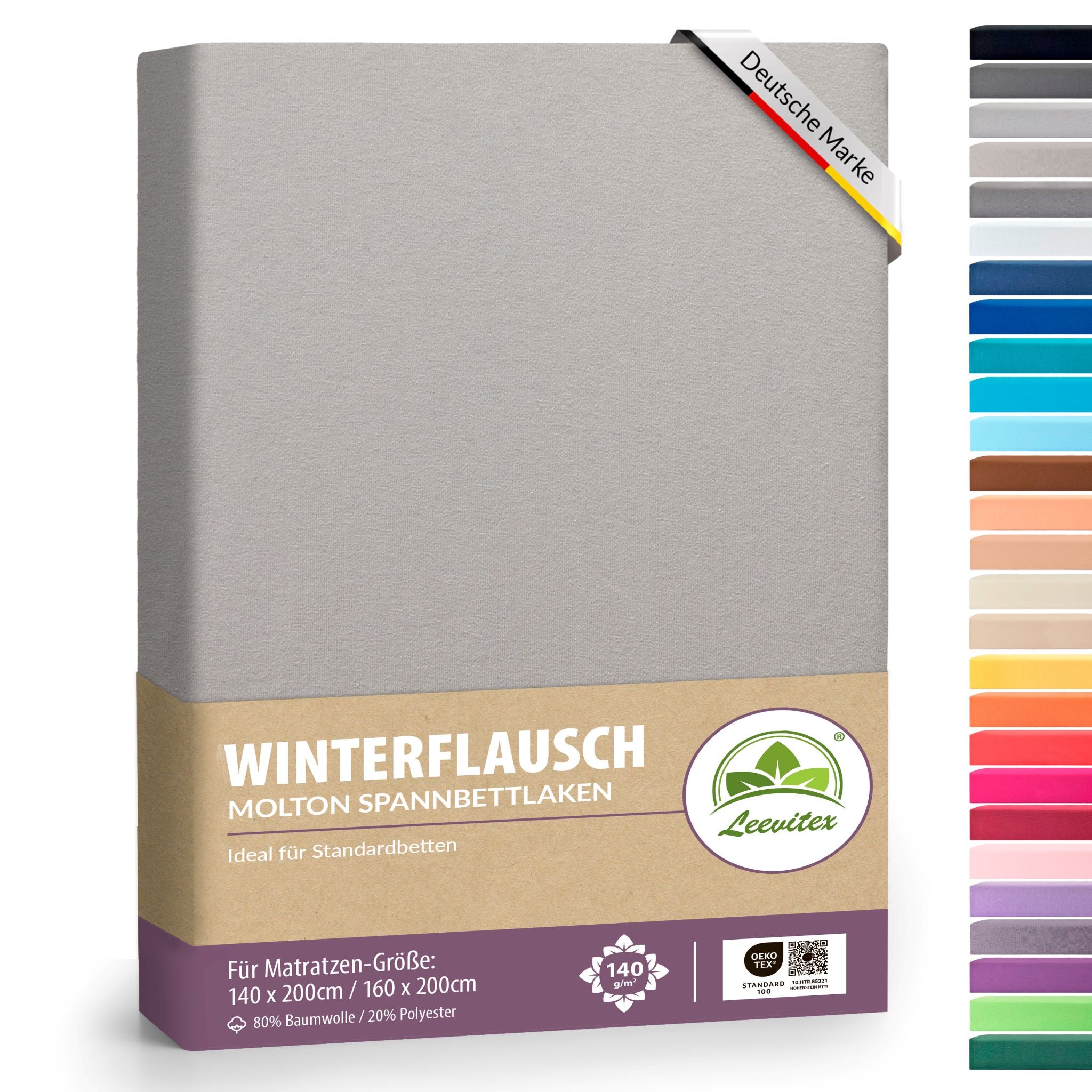 Winterspannbettlaken für 140x200 bis 160x200 cm