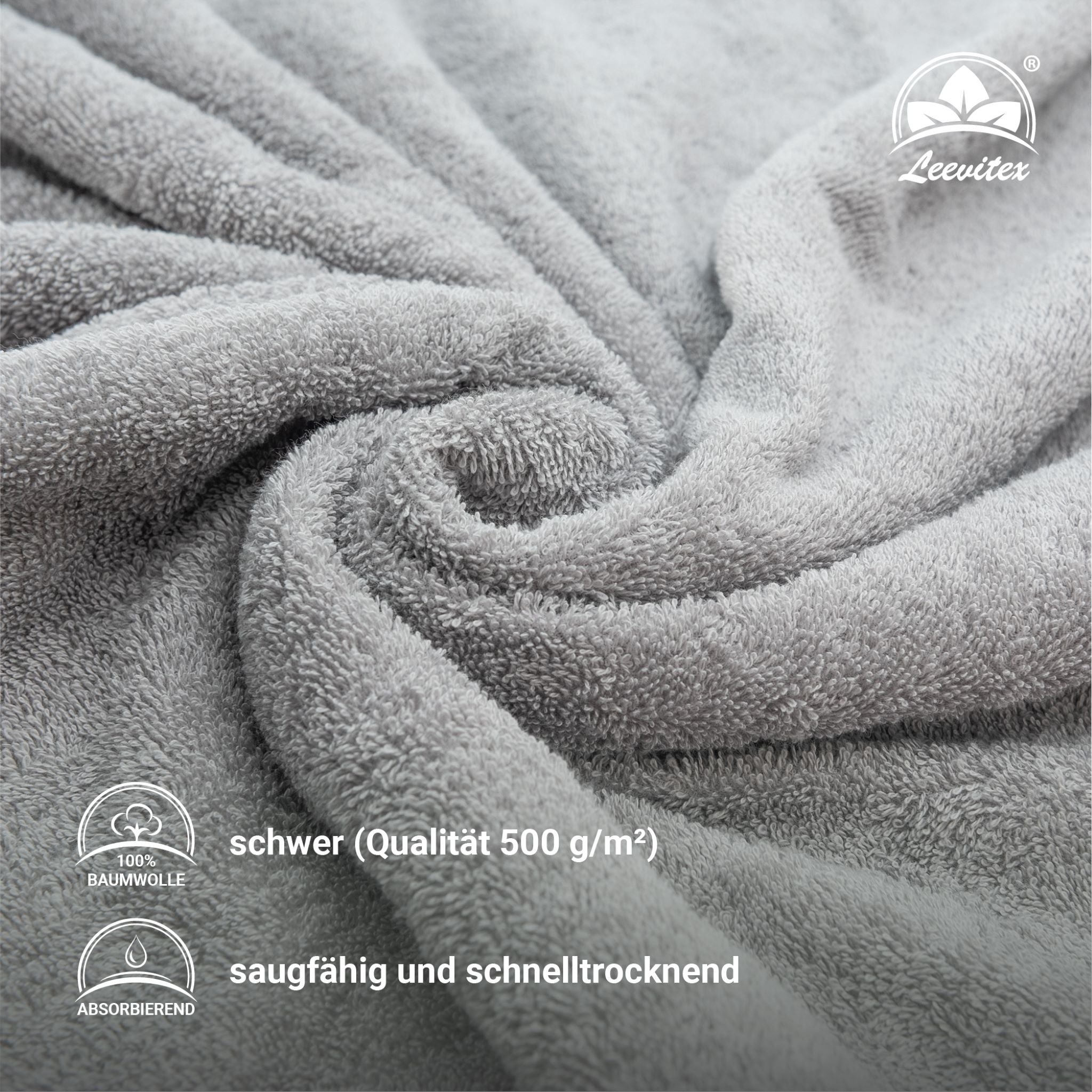 Saunatücher aus 100% Baumwolle im 1er Set – 80 x 200 cm, weich und saugfähig