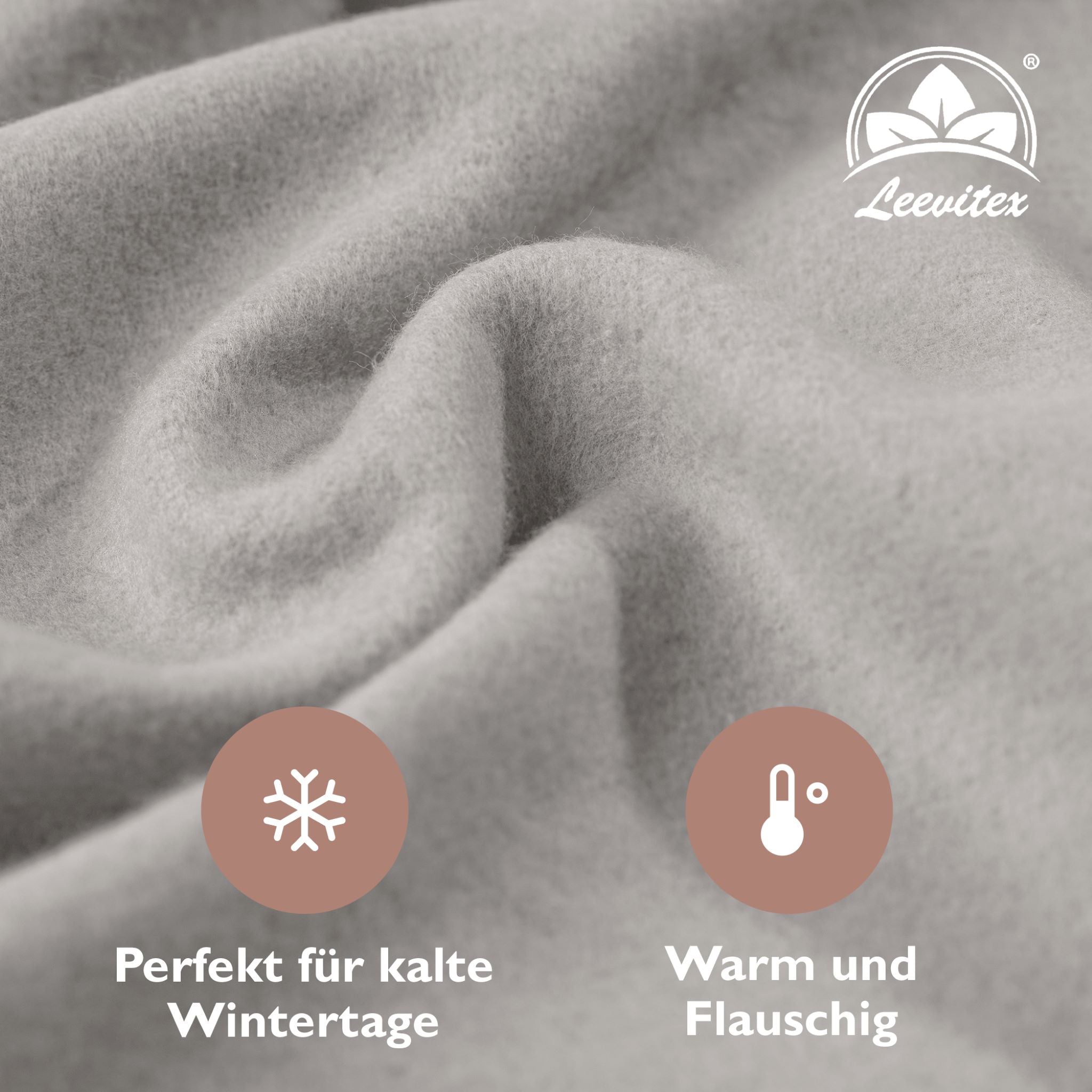 Winter-Spannbettlaken Silber 200x200 cm Nahaufnahme flauschiger Stoff