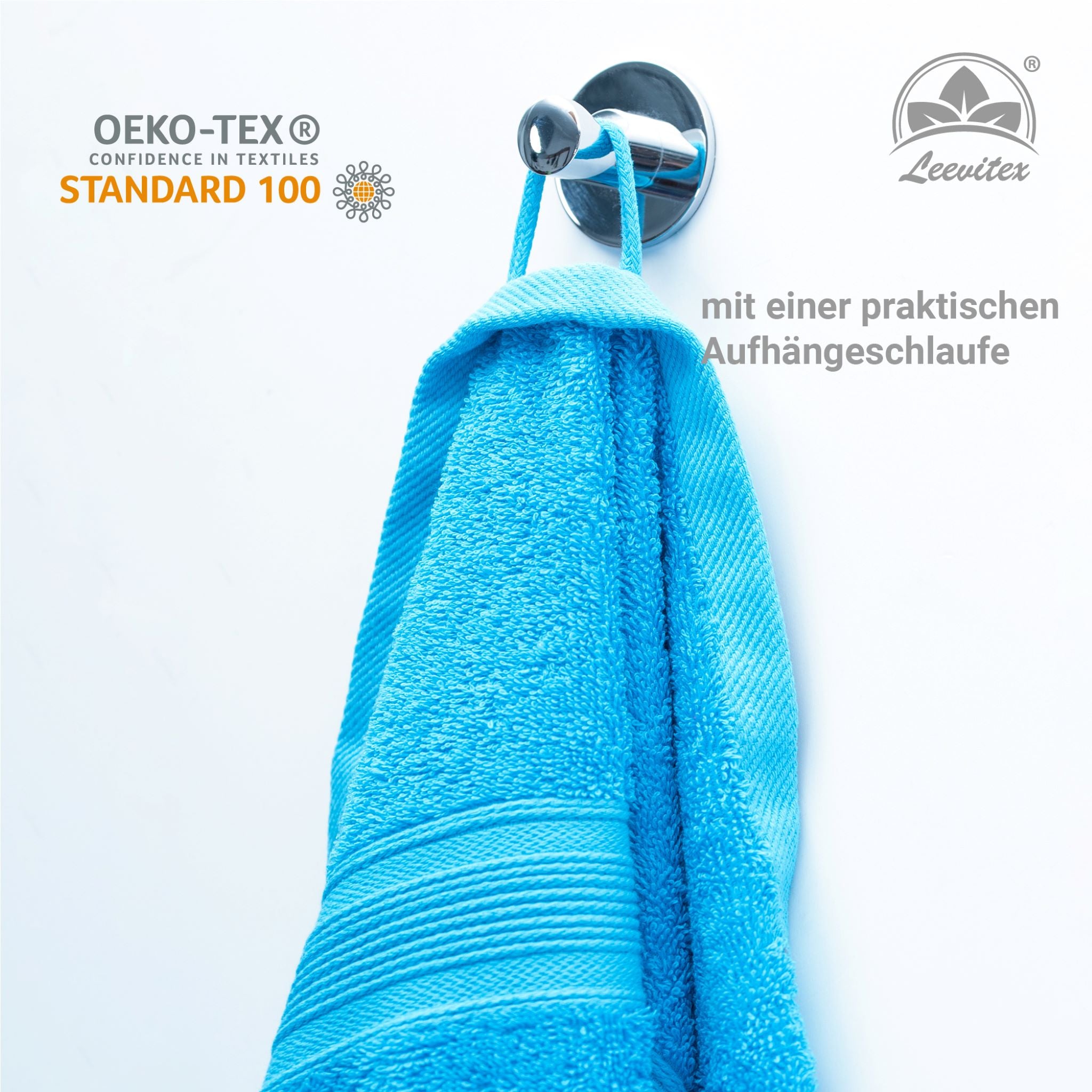 Saunatücher aus 100% Baumwolle im 1er Set – 80 x 200 cm, weich und saugfähig