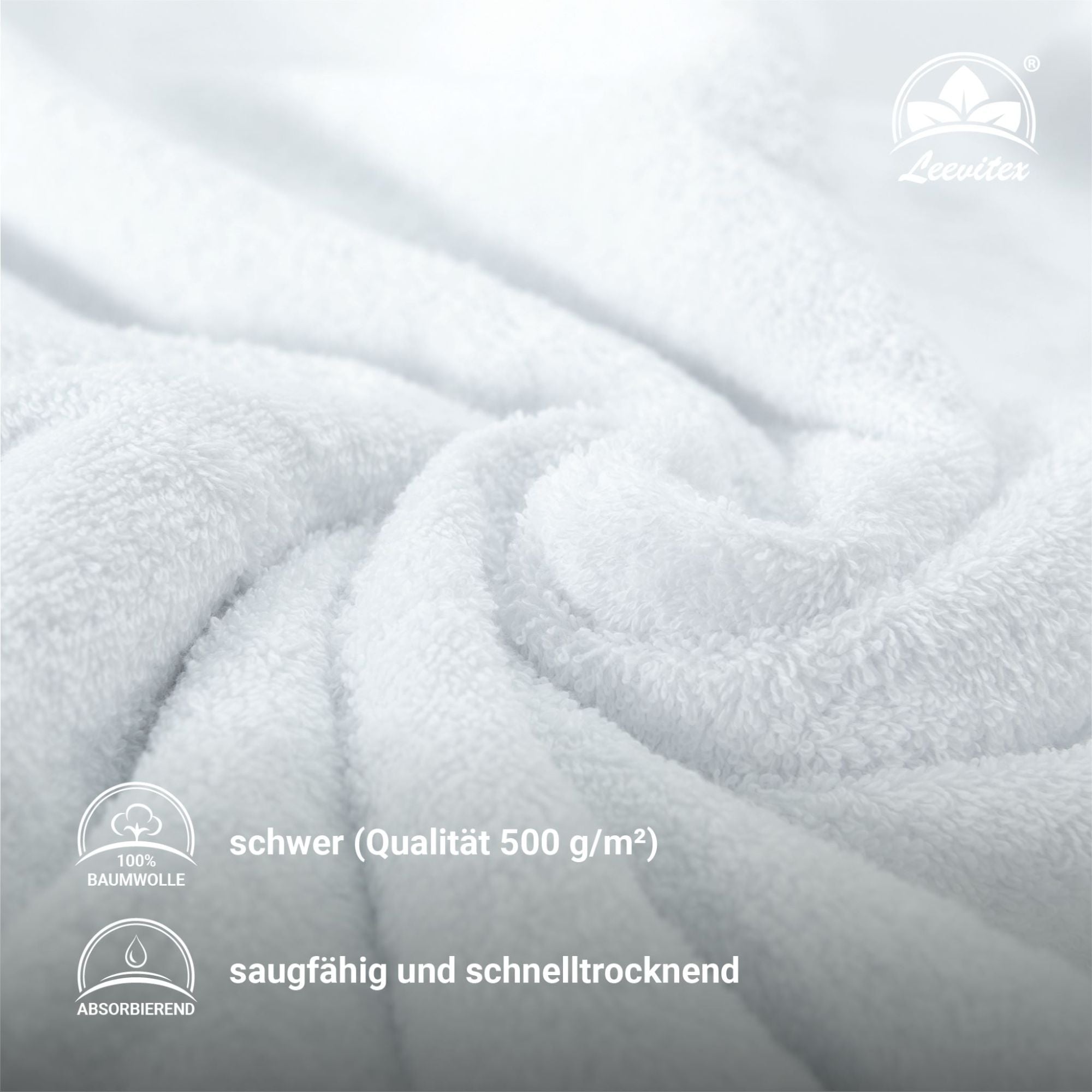 Duschtücher im 2er Set – 100% Baumwolle, 70 x 140 cm, weich und saugfähig