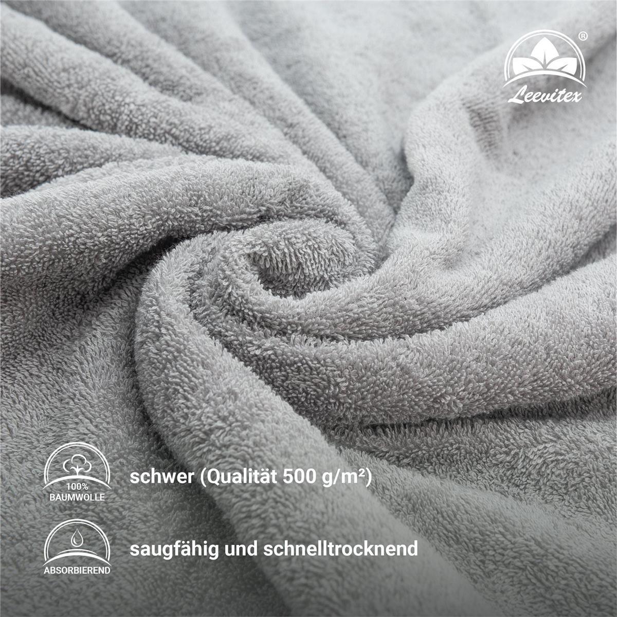 Handtücher von Leevitex – 4er Set, 100% Baumwolle, 50 x 100 cm, weich und saugfähig