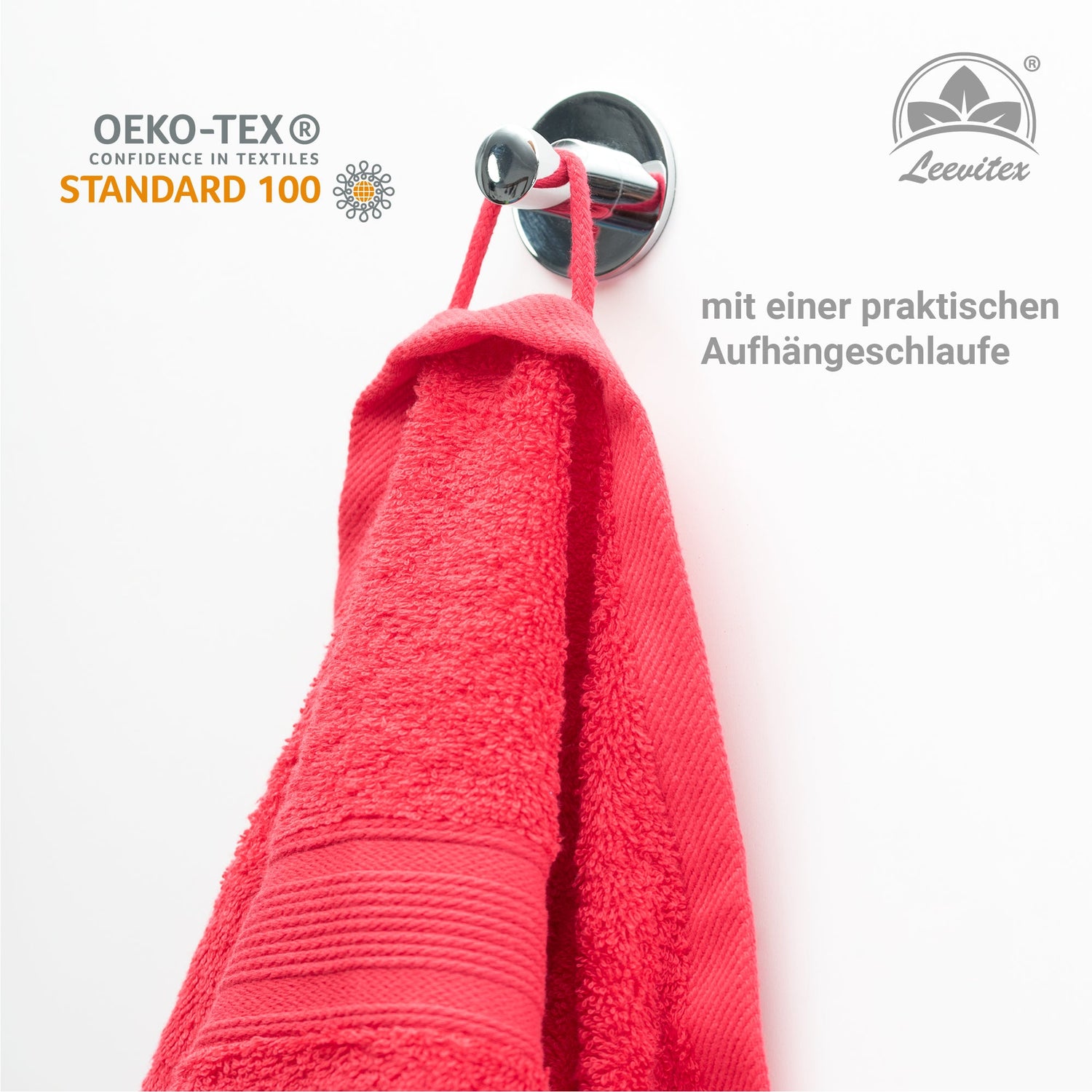 Handtücher von Leevitex – 4er Set, 100% Baumwolle, 50 x 100 cm, weich und saugfähig