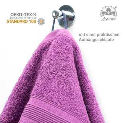 Handtücher von Leevitex – 4er Set, 100% Baumwolle, 50 x 100 cm, weich und saugfähig