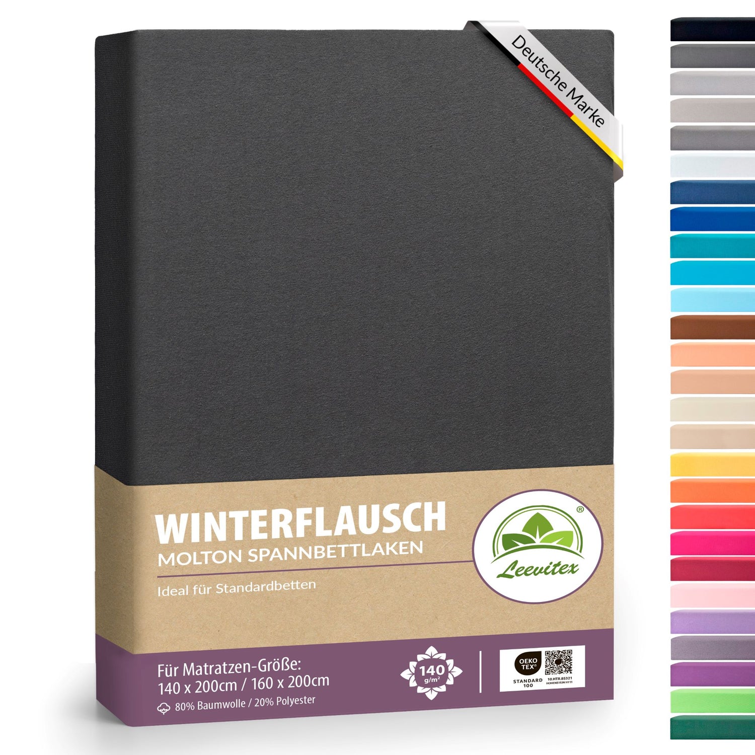 Winterspannbettlaken für 140x200 bis 160x200 cm