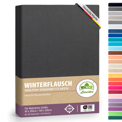 Winterspannbettlaken für 90x200 bis 100x200 cm