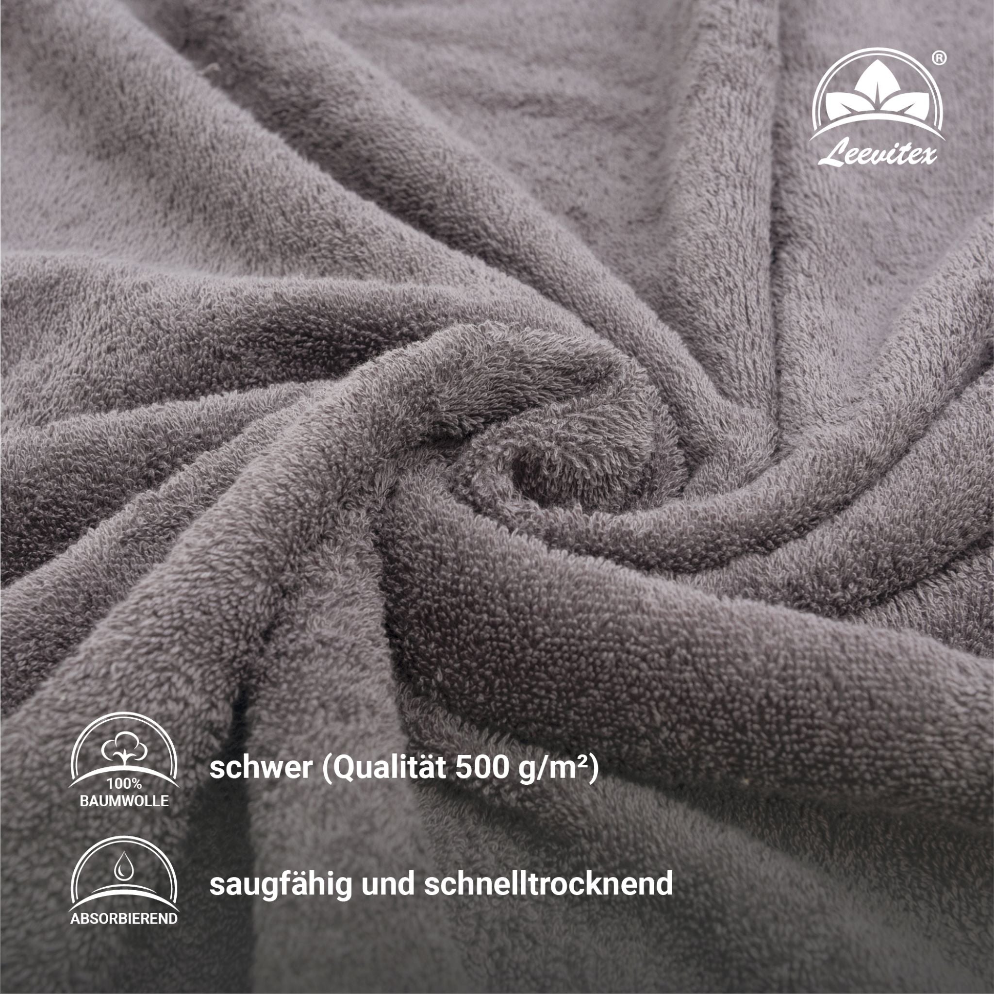 Saunatücher aus 100% Baumwolle im 1er Set – 80 x 200 cm, weich und saugfähig