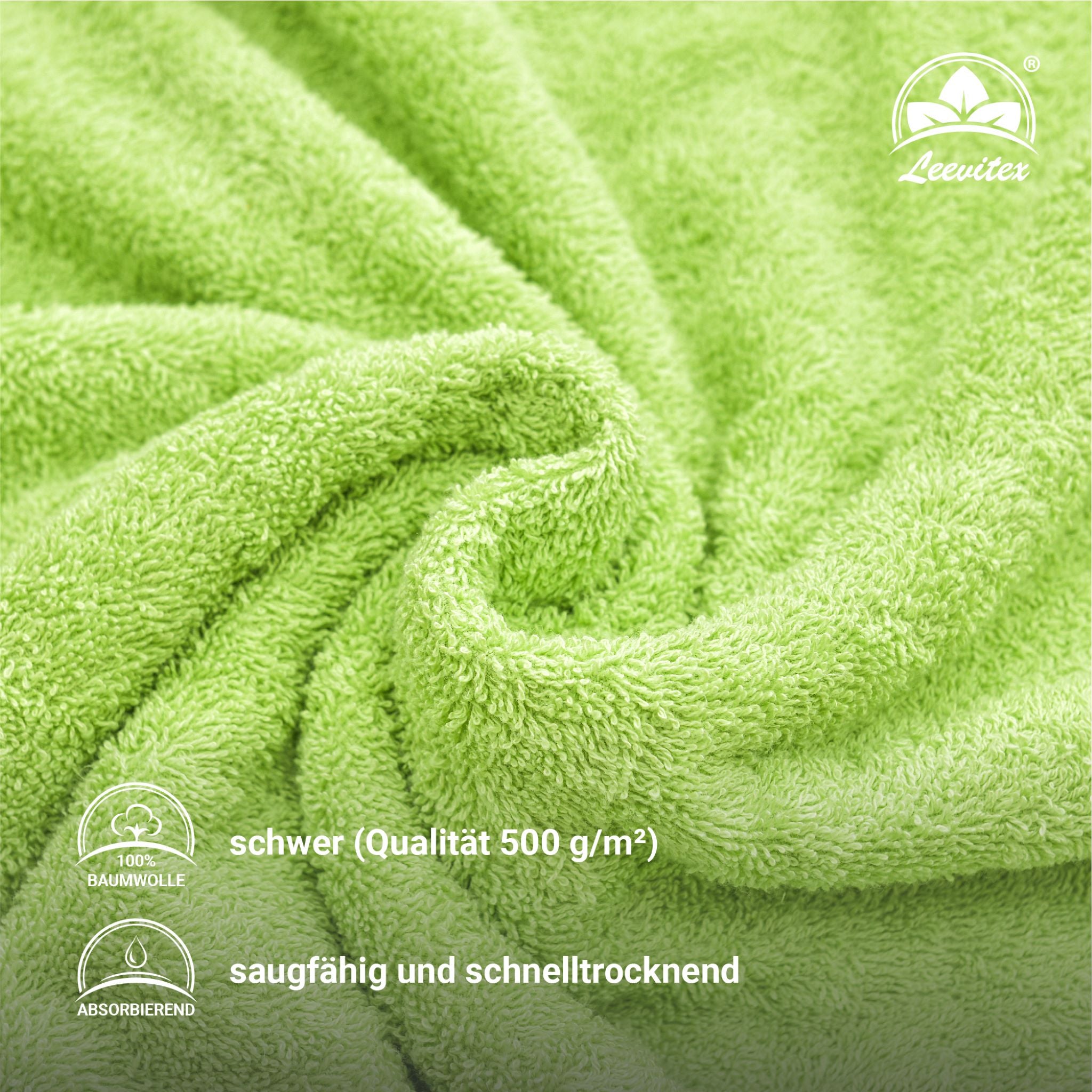 Saunatücher aus 100% Baumwolle im 1er Set – 80 x 200 cm, weich und saugfähig
