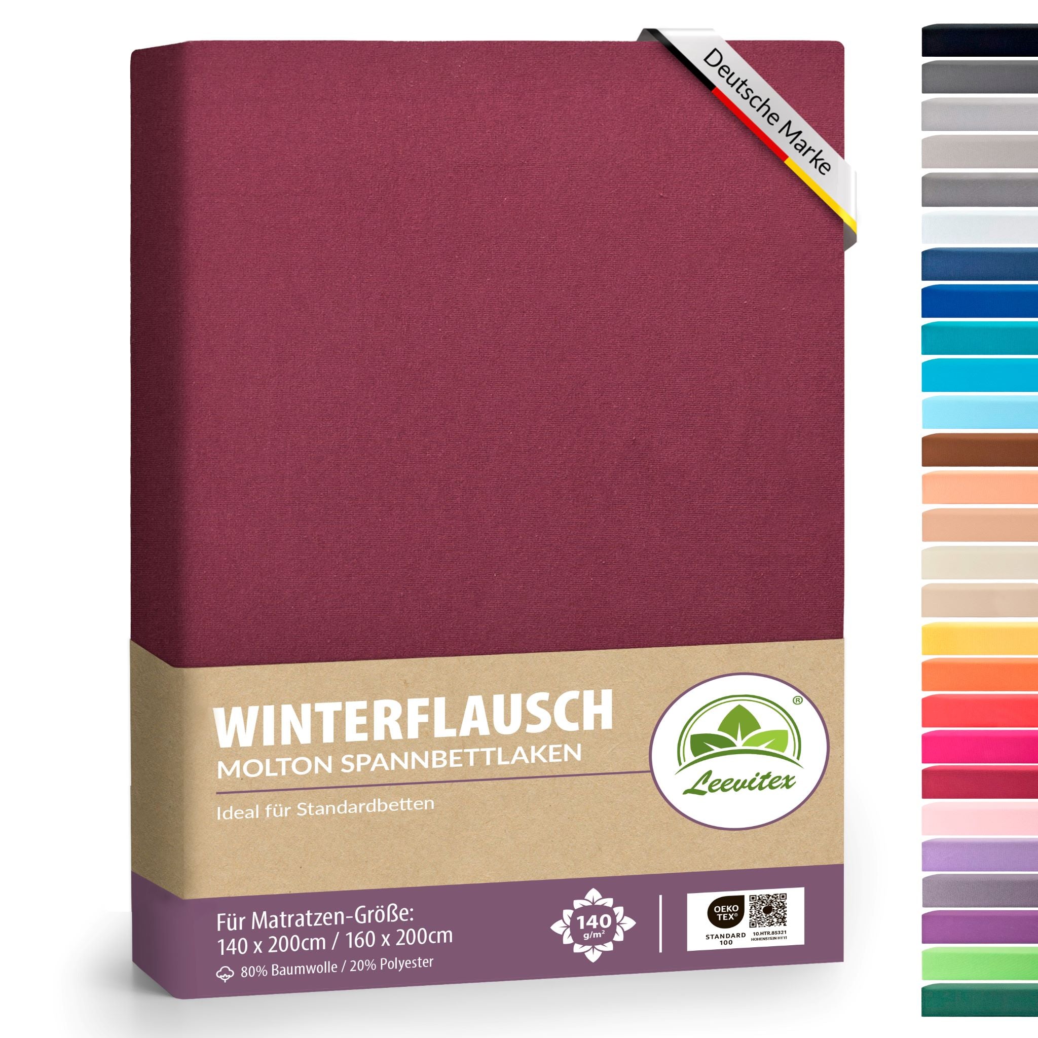 Winterspannbettlaken für 140x200 bis 160x200 cm