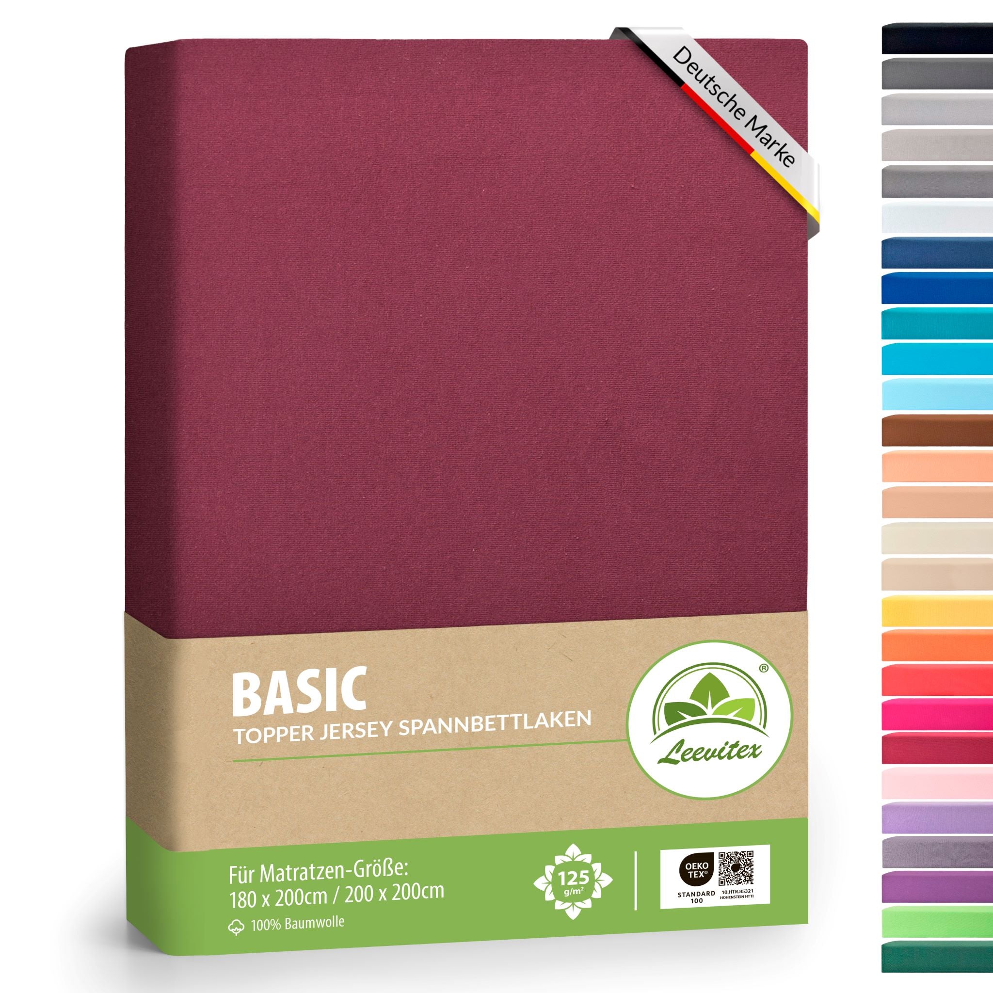 Topper Spannbettlaken 180x200 bis 200x200 / 220 cm