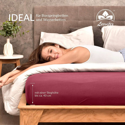 Spannbettlaken für Boxspringbetten 180x200 bis 200x220 cm
