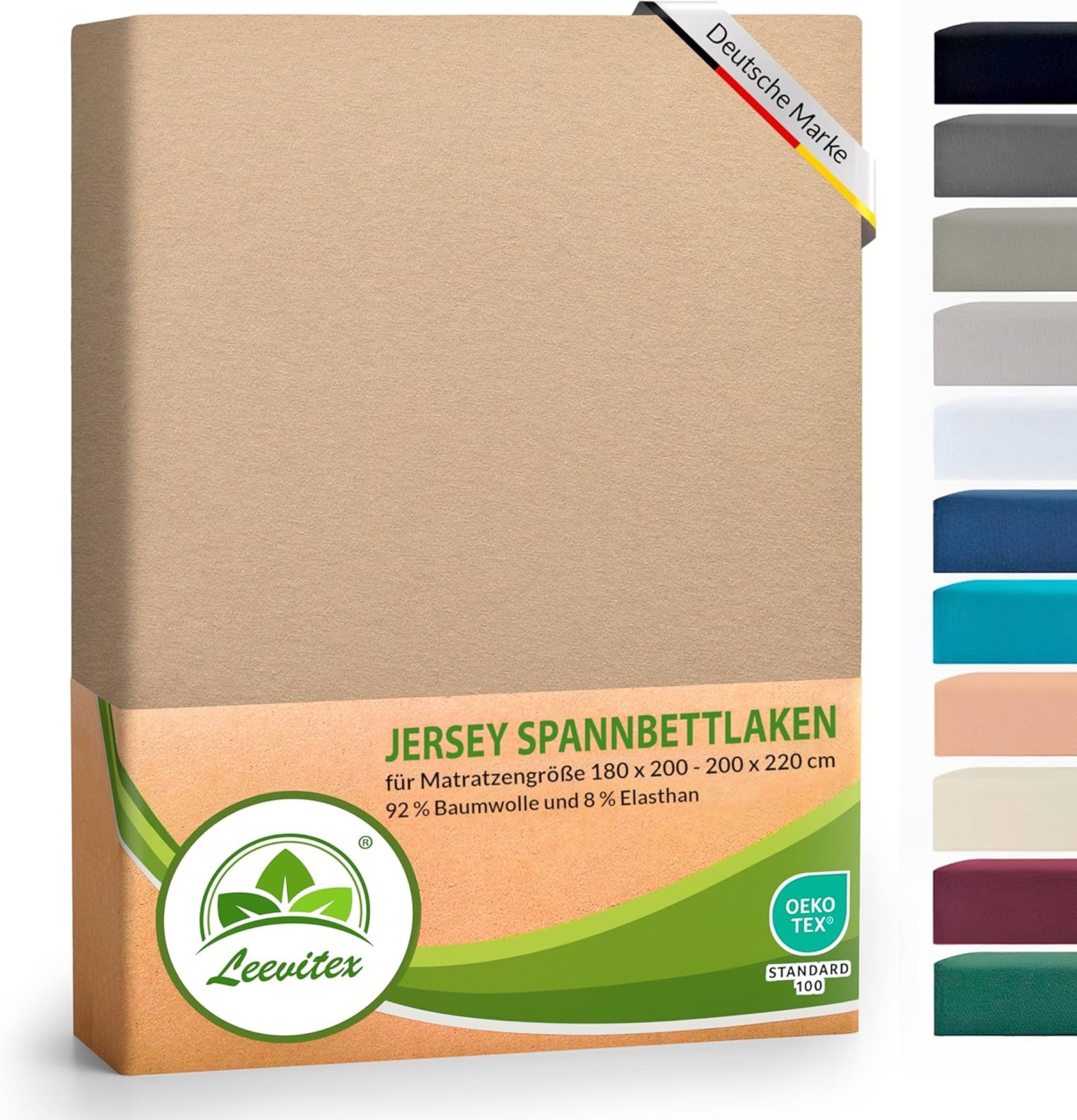 Spannbettlaken für Boxspringbetten 180x200 bis 200x220 cm