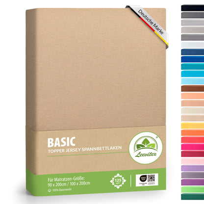 Topper Spannbettlaken 90x200 bis 100x200 / 220 cm