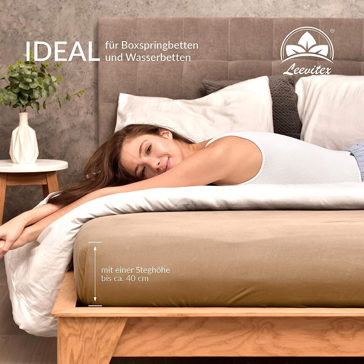 Spannbettlaken für Boxspringbetten 180x200 bis 200x220 cm