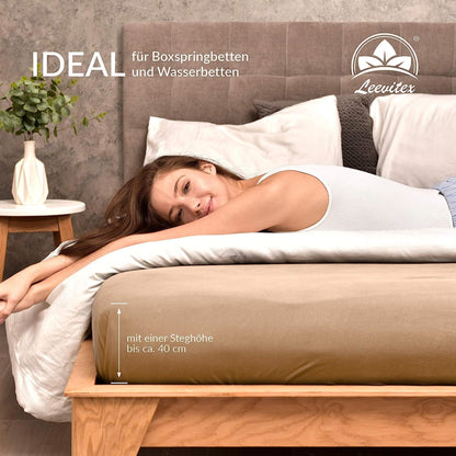 Spannbettlaken für Boxspringbetten 90x200 bis 100x220 cm