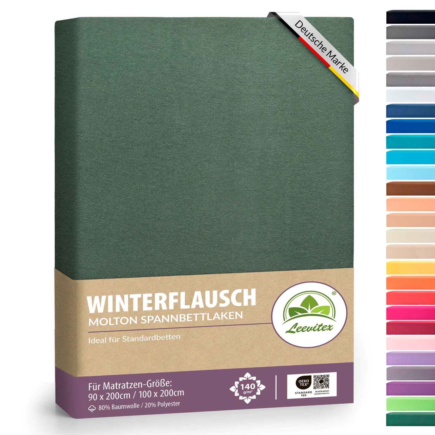 Winterspannbettlaken für 90x200 bis 100x200 cm