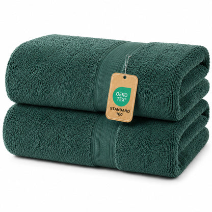 Duschtücher im 2er Set – 100% Baumwolle, 70 x 140 cm, weich und saugfähig