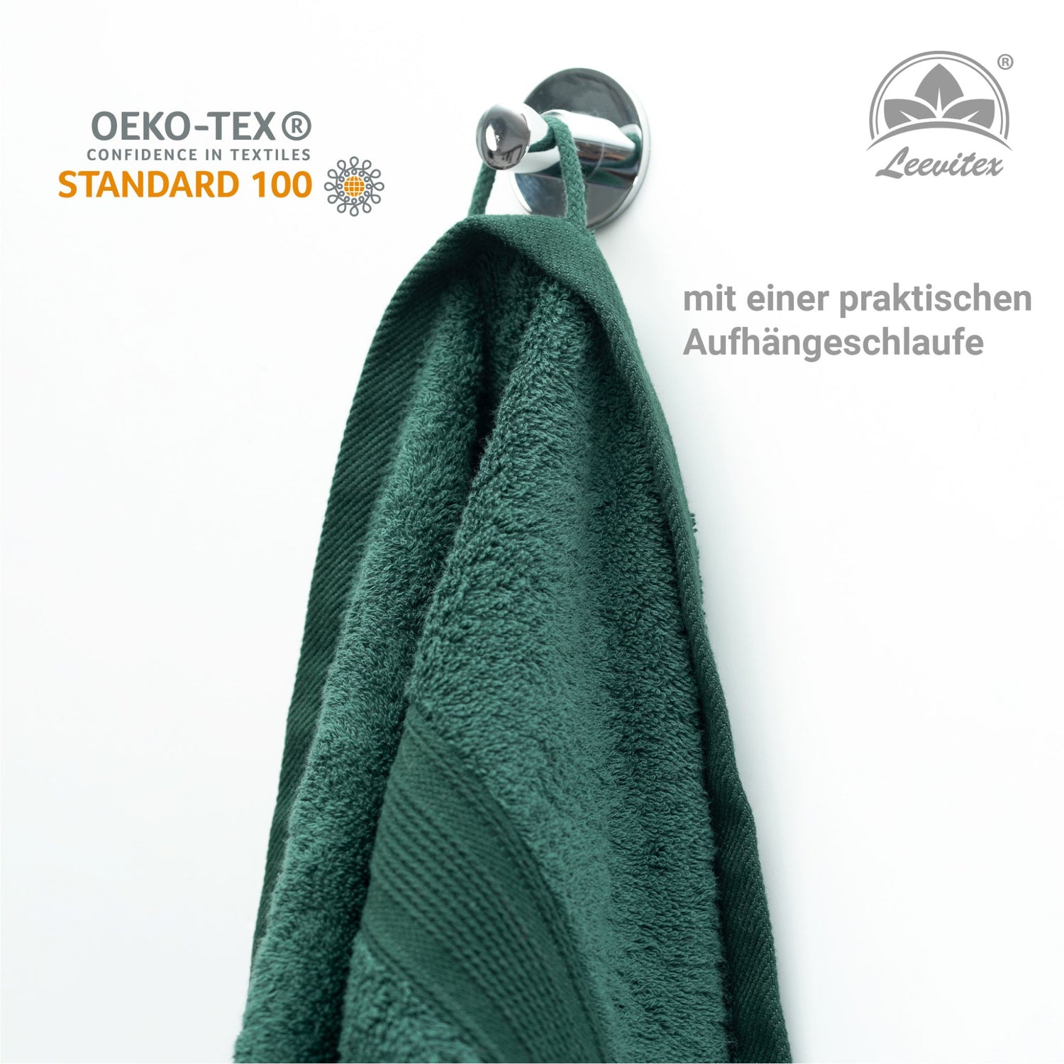 Saunatücher aus 100% Baumwolle im 1er Set – 80 x 200 cm, weich und saugfähig