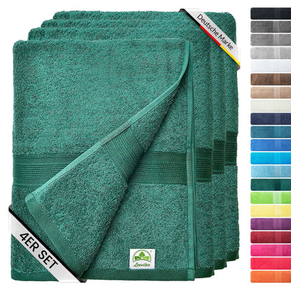 Handtücher von Leevitex – 4er Set, 100% Baumwolle, 50 x 100 cm, weich und saugfähig