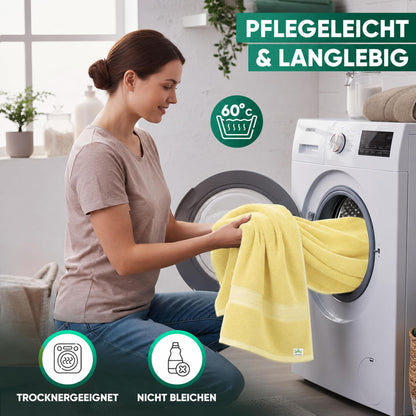 Duschtücher im 2er Set – 100% Baumwolle, 70 x 140 cm, weich und saugfähig