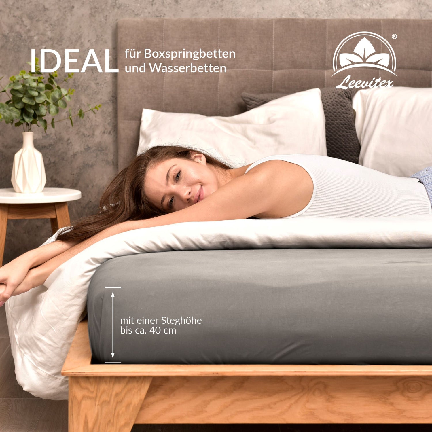 Topper Spannbettlaken 90x200 bis 100x200 / 220 cm