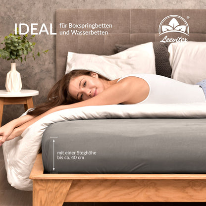 Spannbettlaken für Boxspringbetten 180x200 bis 200x220 cm