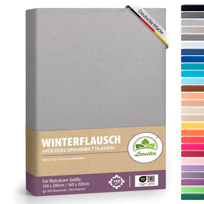 Winterspannbettlaken für 140x200 bis 160x200 cm